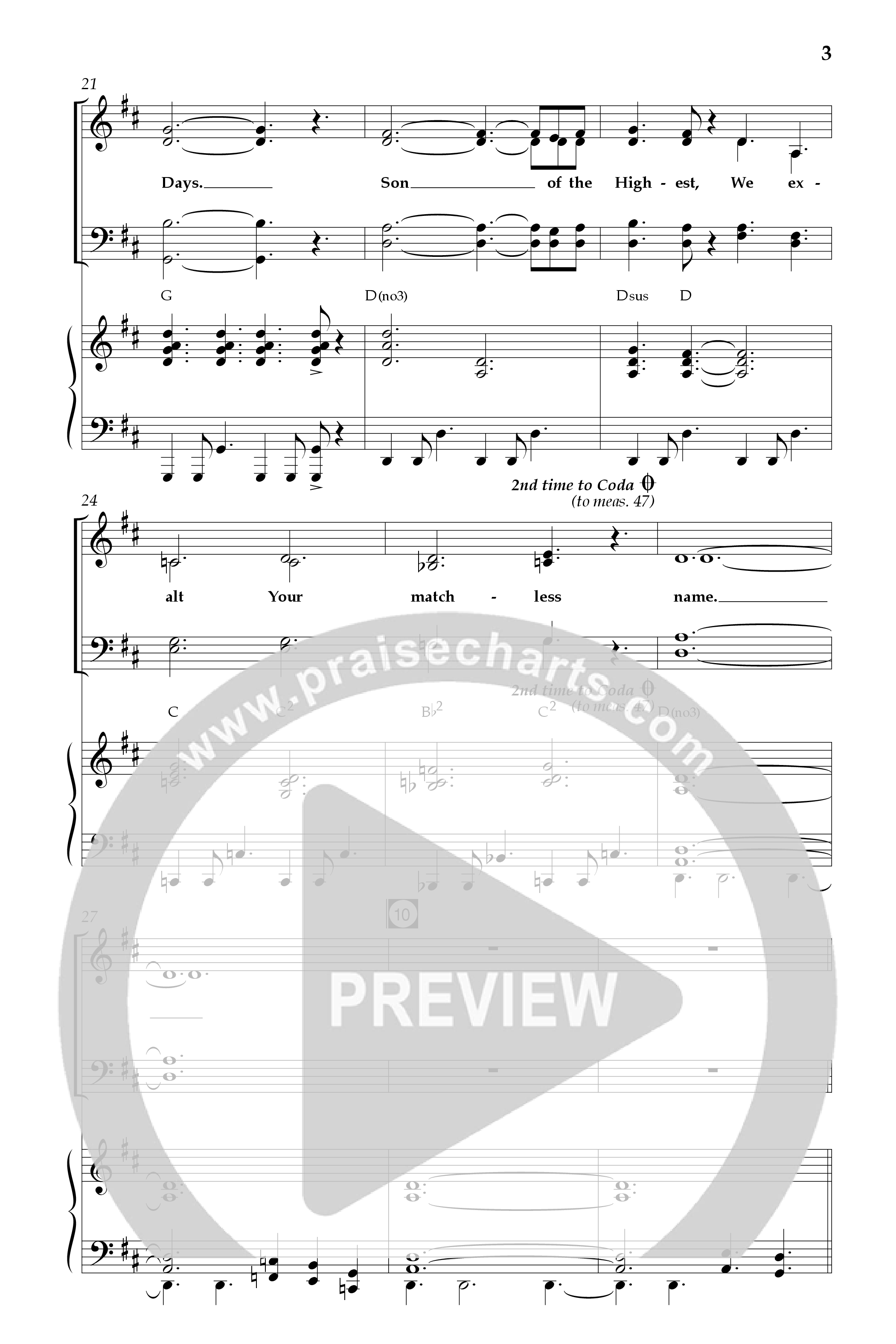 Son Of The Highest (with Righteous And Eternal One, Joyful Joyful We Adore Thee, O Come Let Us Adore (Choral Anthem SATB) Anthem (SATB/Piano) (Lifeway Choral / Arr. Dave Williamson)