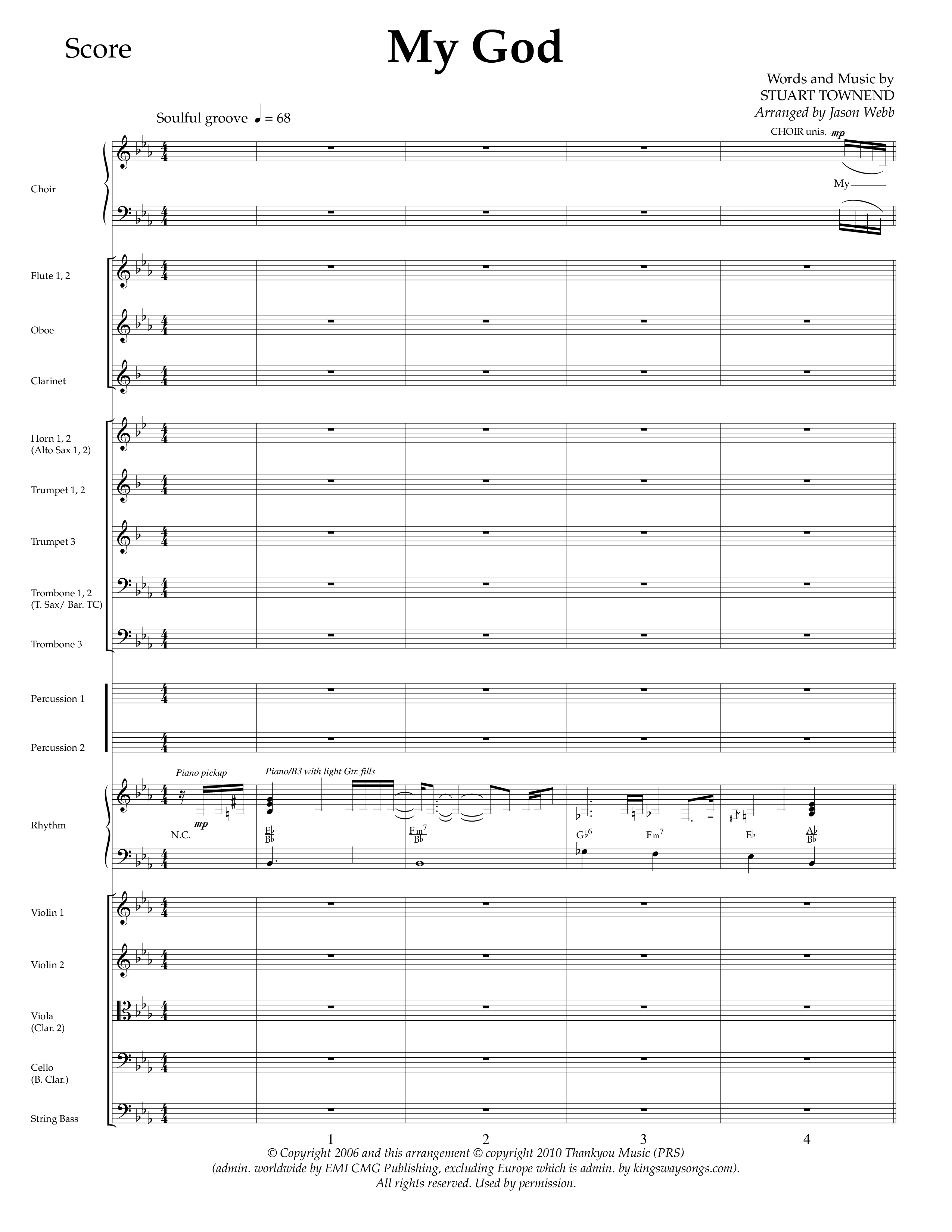 My God (Choral Anthem SATB) Orchestration (Lifeway Choral / Arr. Jason Webb)