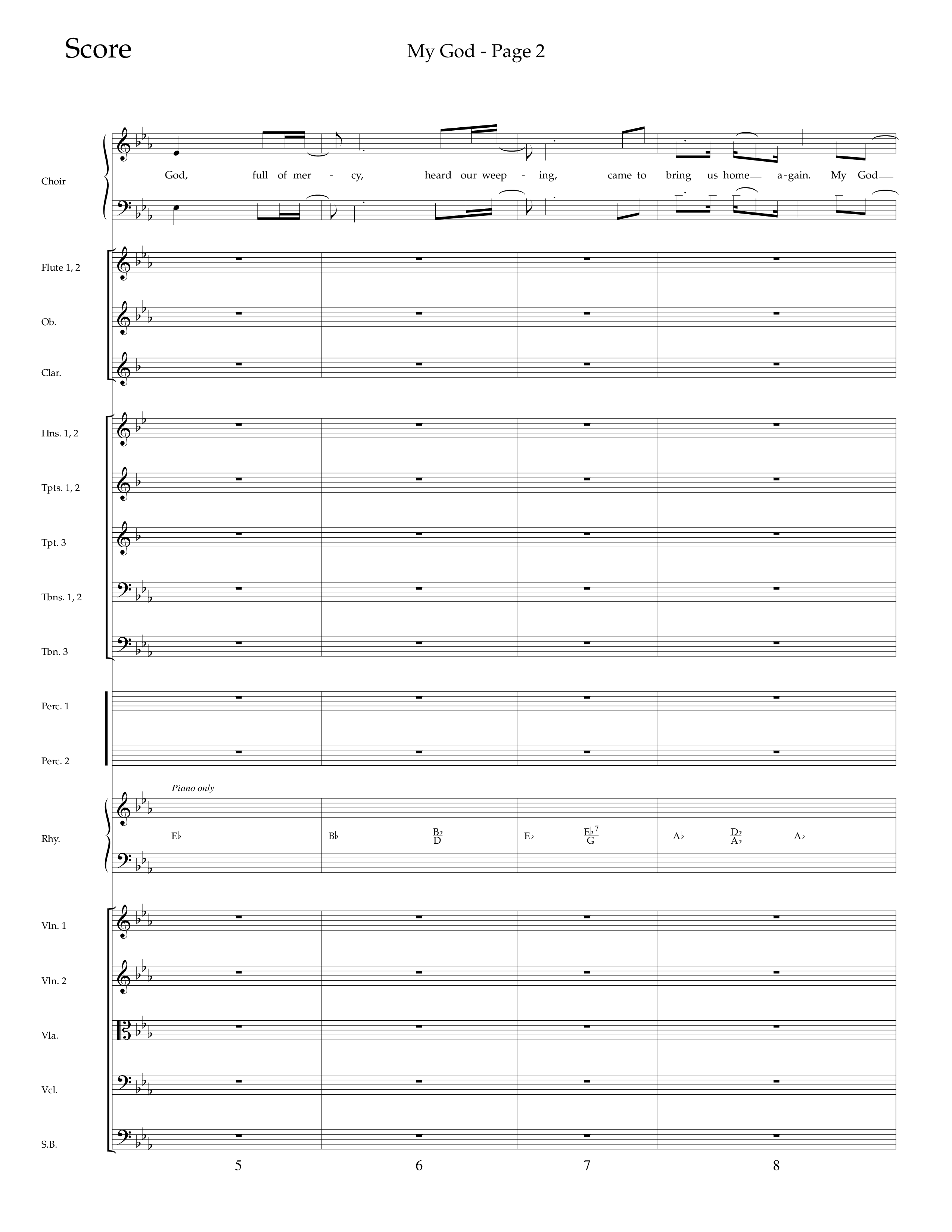 My God (Choral Anthem SATB) Orchestration (Lifeway Choral / Arr. Jason Webb)