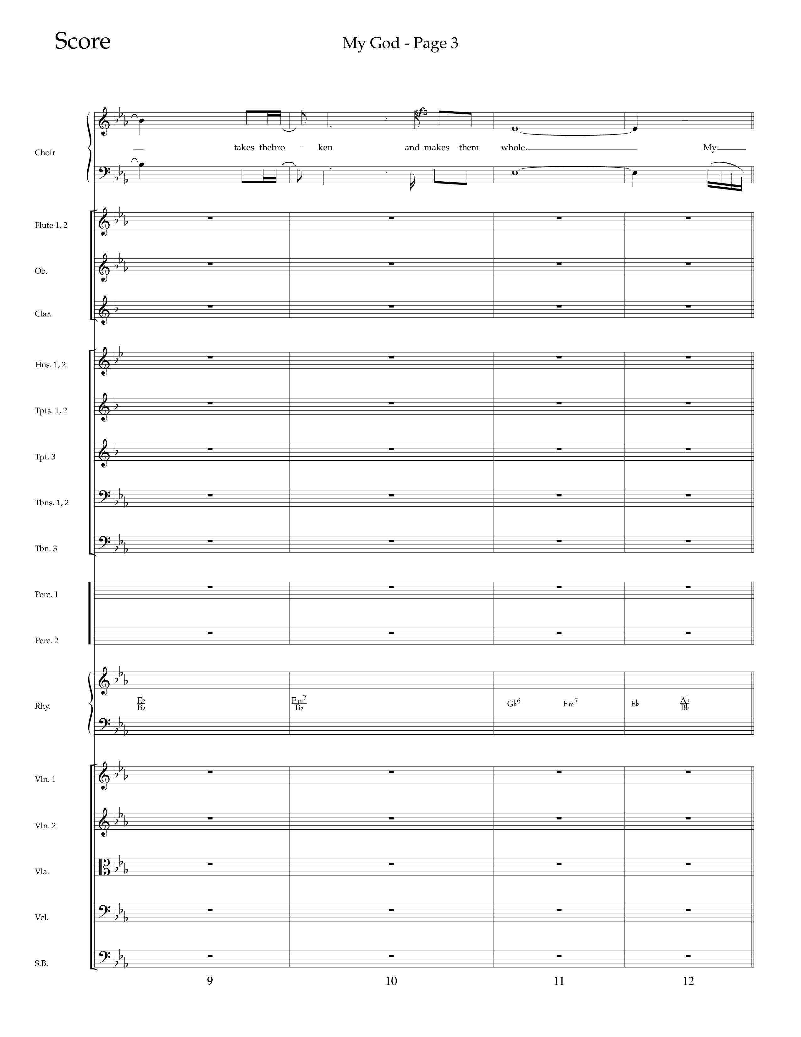 My God (Choral Anthem SATB) Orchestration (Lifeway Choral / Arr. Jason Webb)