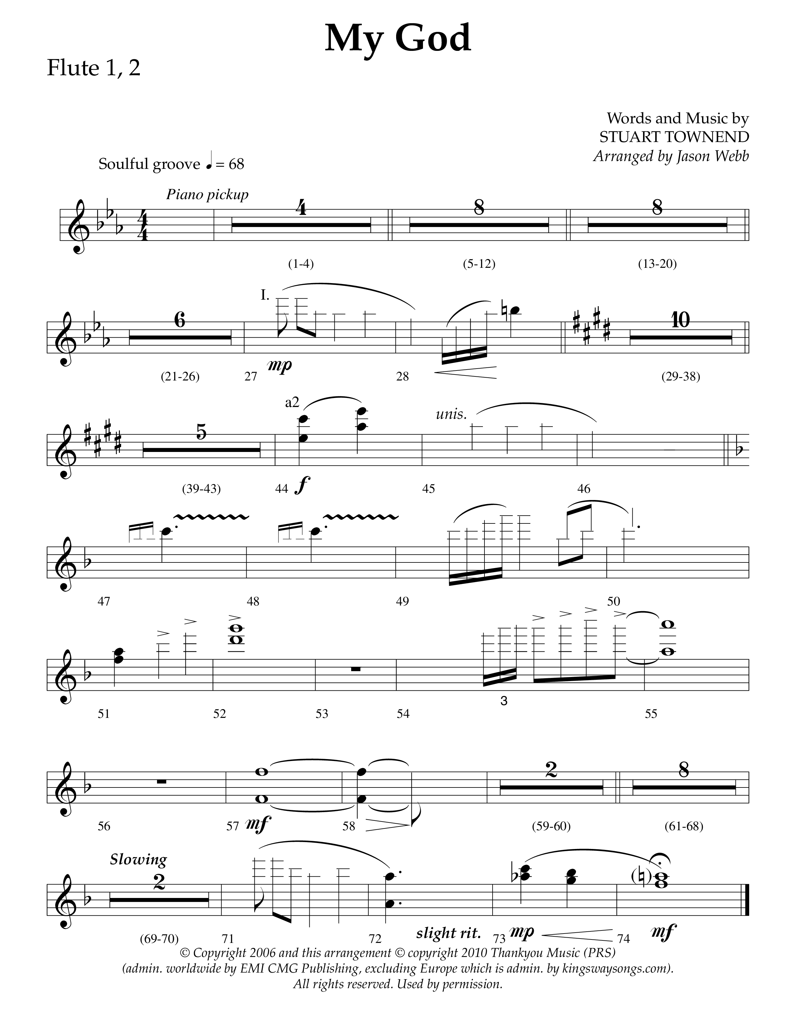 My God (Choral Anthem SATB) Flute 1/2 (Lifeway Choral / Arr. Jason Webb)
