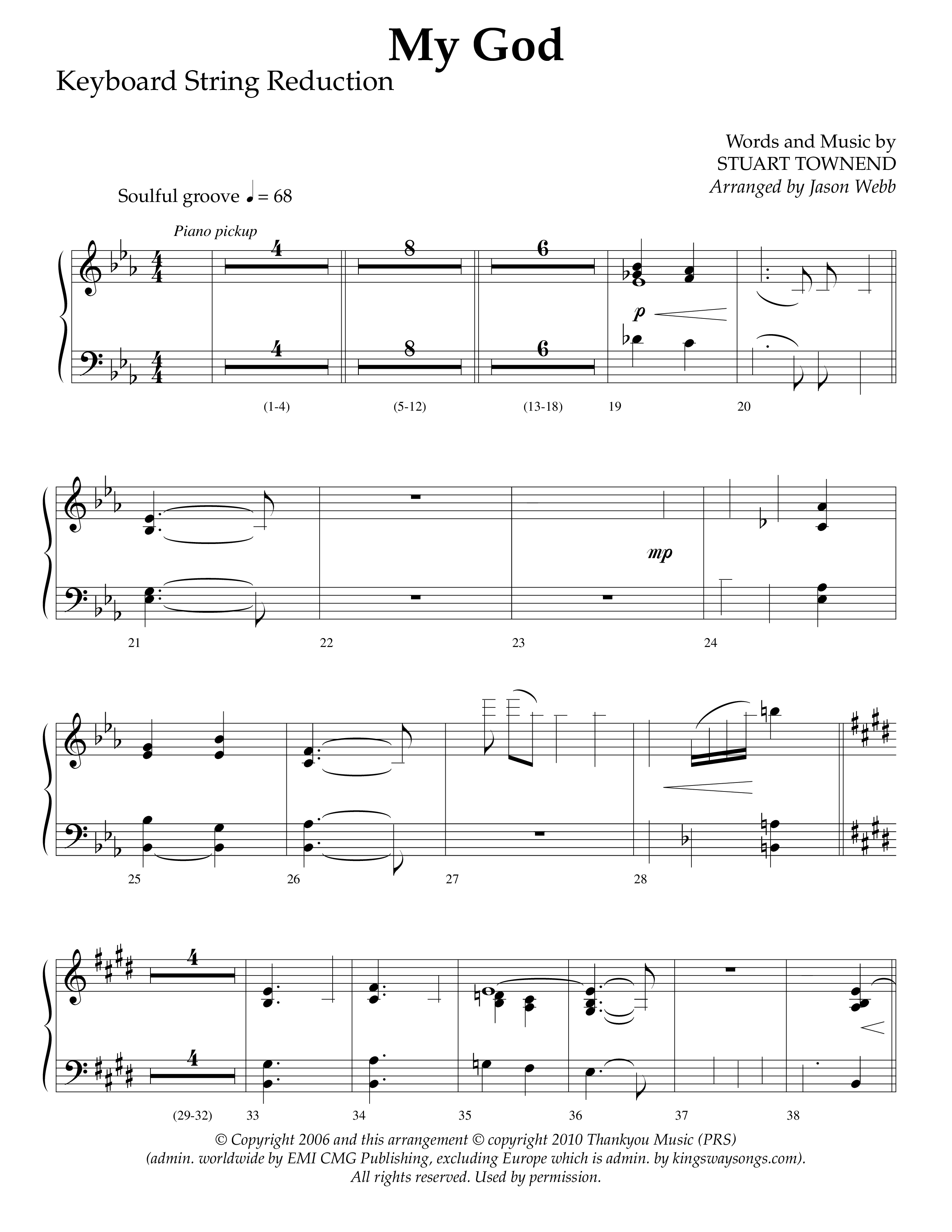 My God (Choral Anthem SATB) String Reduction (Lifeway Choral / Arr. Jason Webb)