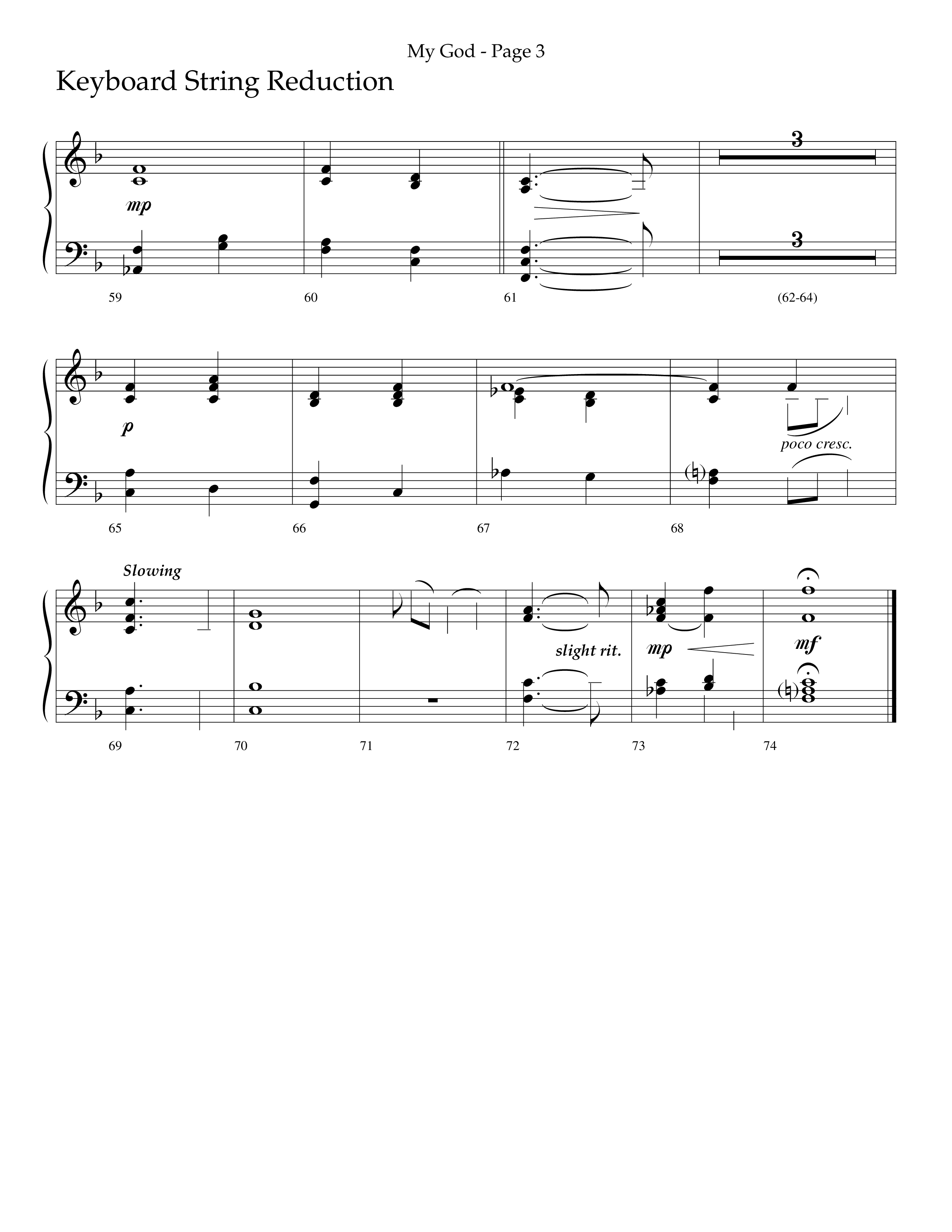 My God (Choral Anthem SATB) String Reduction (Lifeway Choral / Arr. Jason Webb)