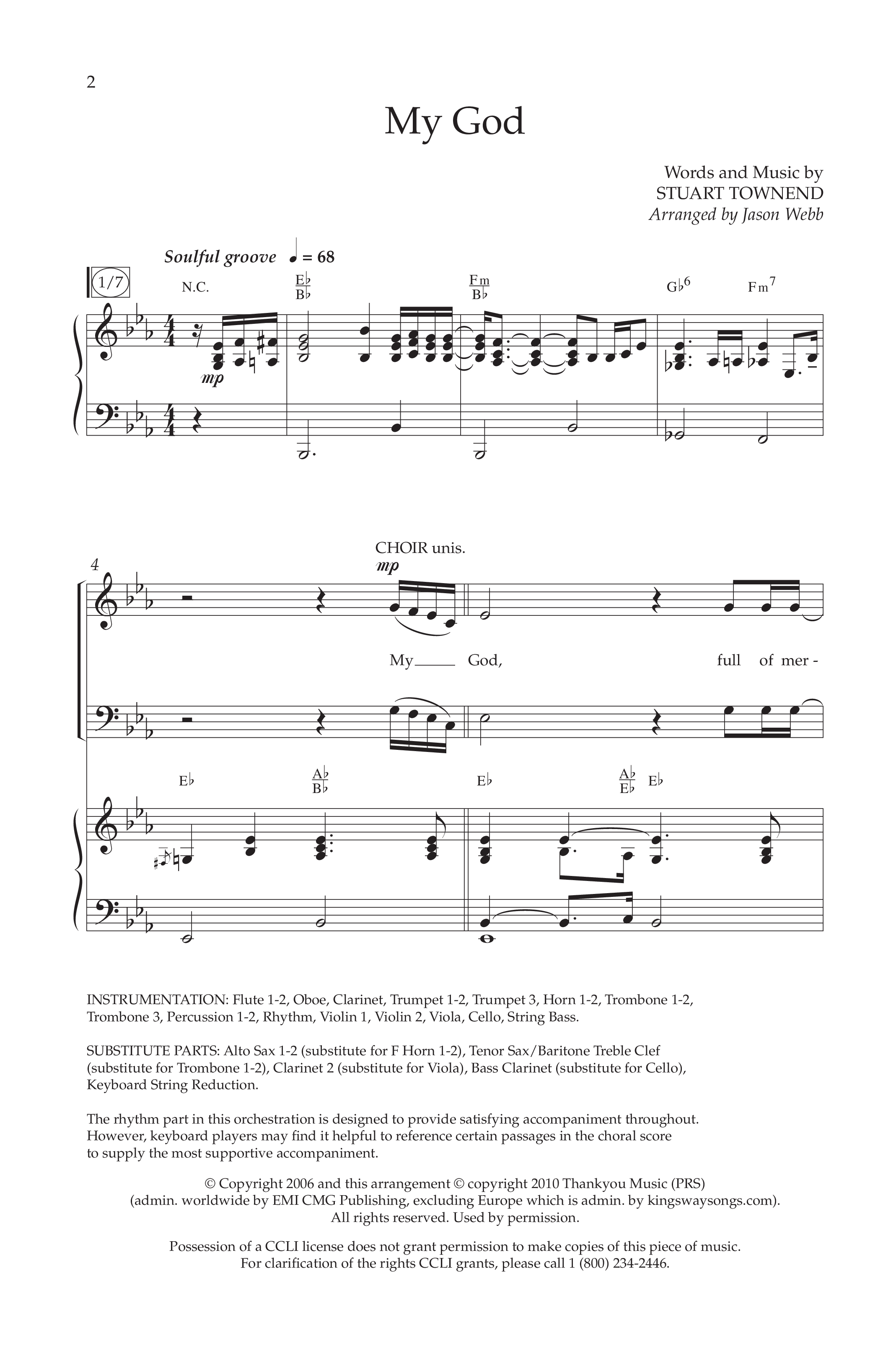 My God (Choral Anthem SATB) Anthem (SATB/Piano) (Lifeway Choral / Arr. Jason Webb)
