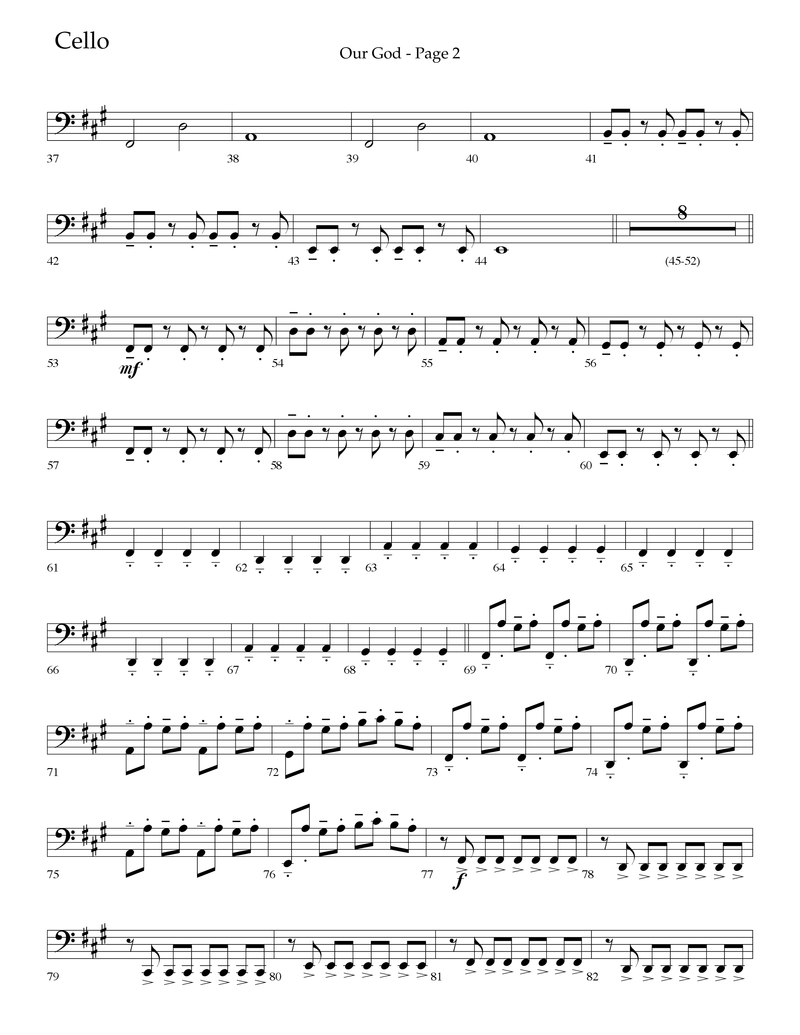 Our God (Choral Anthem SATB) Cello (Lifeway Choral / Arr. Travis Cottrell / Arr. Keith Wilbanks)