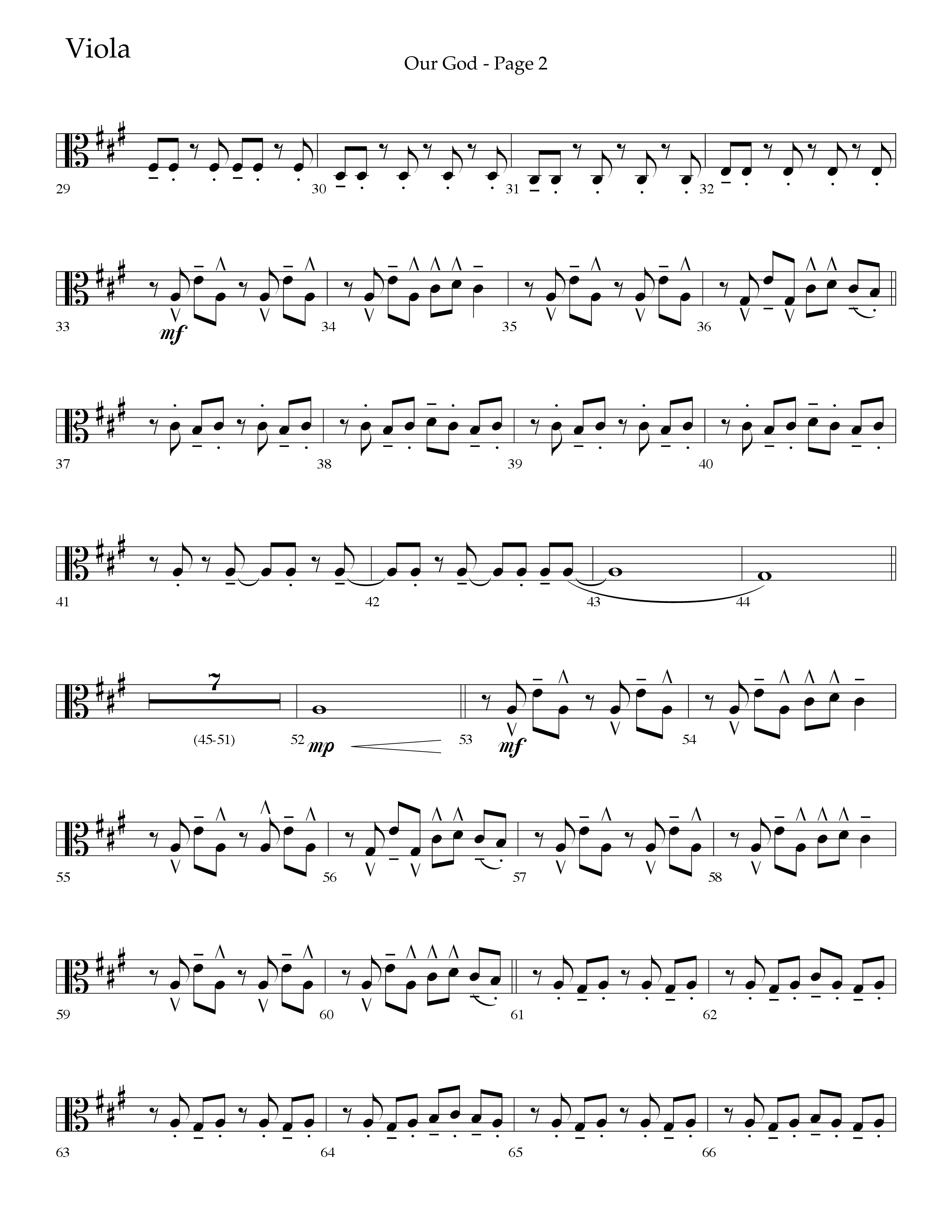 Our God (Choral Anthem SATB) Viola (Lifeway Choral / Arr. Travis Cottrell / Arr. Keith Wilbanks)