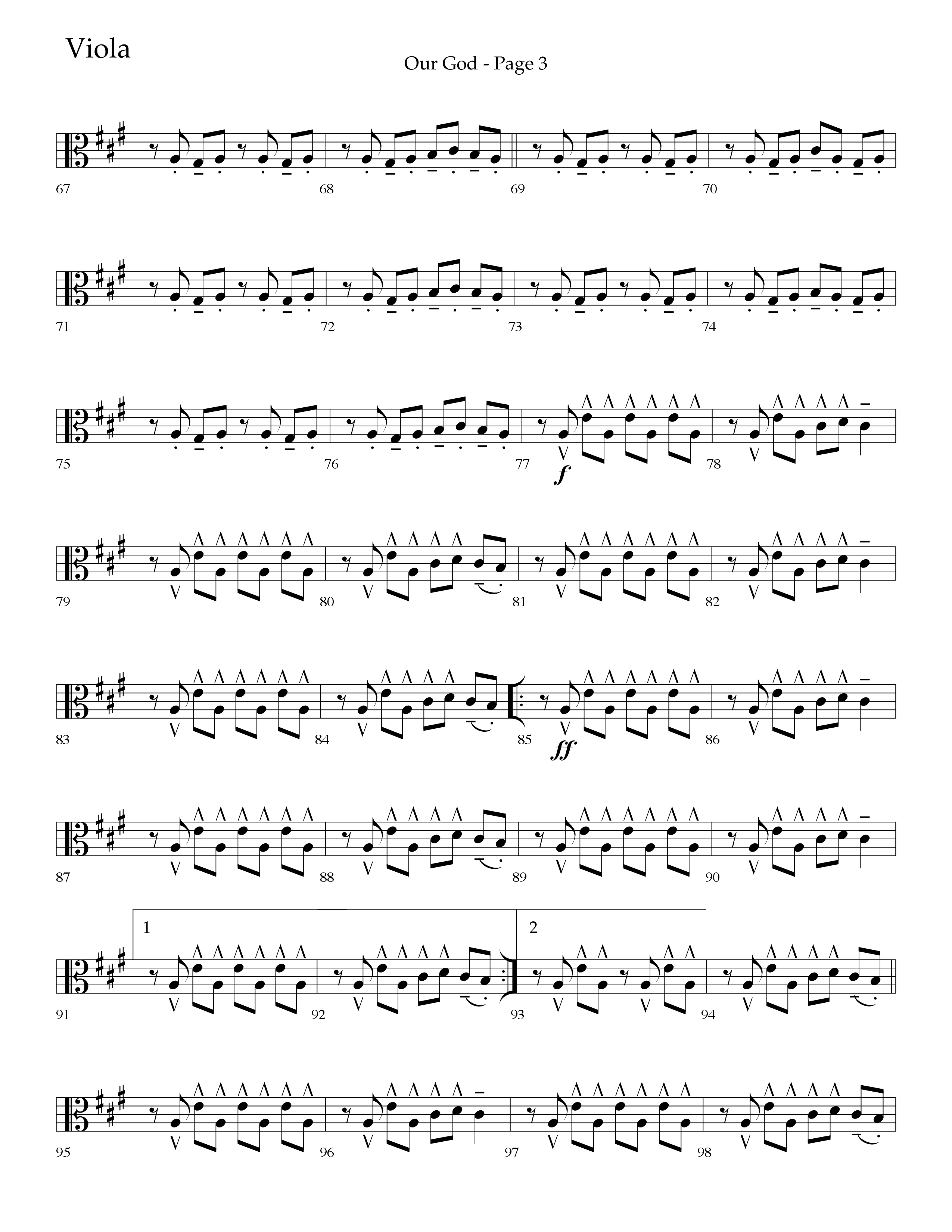 Our God (Choral Anthem SATB) Viola (Lifeway Choral / Arr. Travis Cottrell / Arr. Keith Wilbanks)