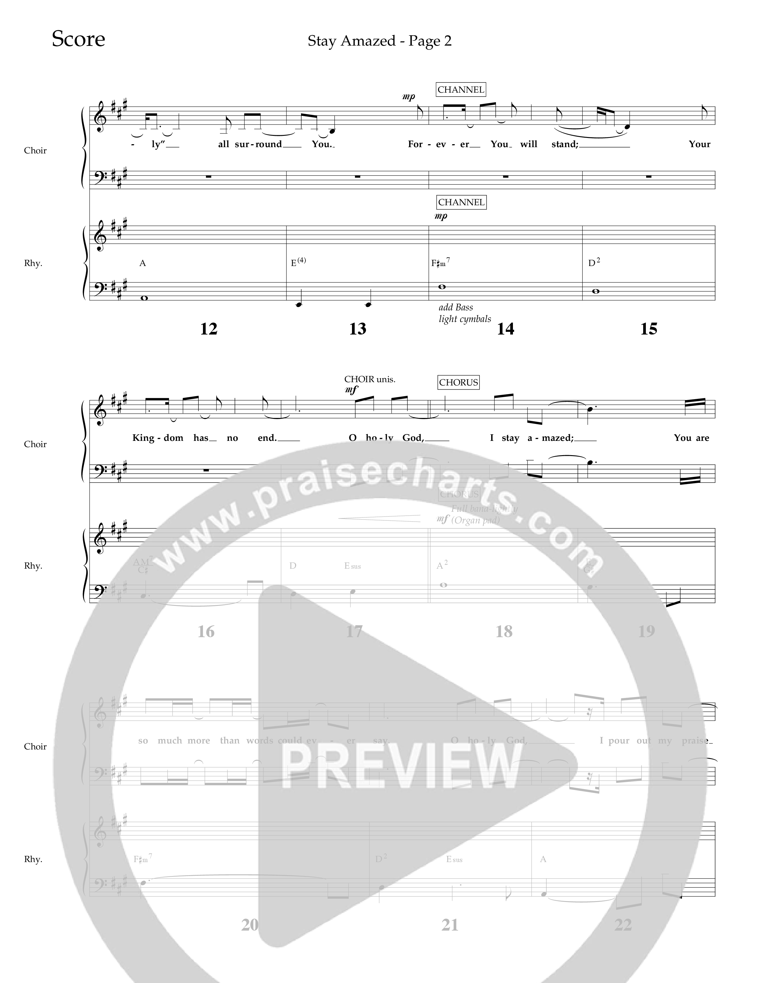 Stay Amazed (Choral Anthem SATB) Lead Melody & Rhythm (Lifeway Choral / Arr. Brian Brown)