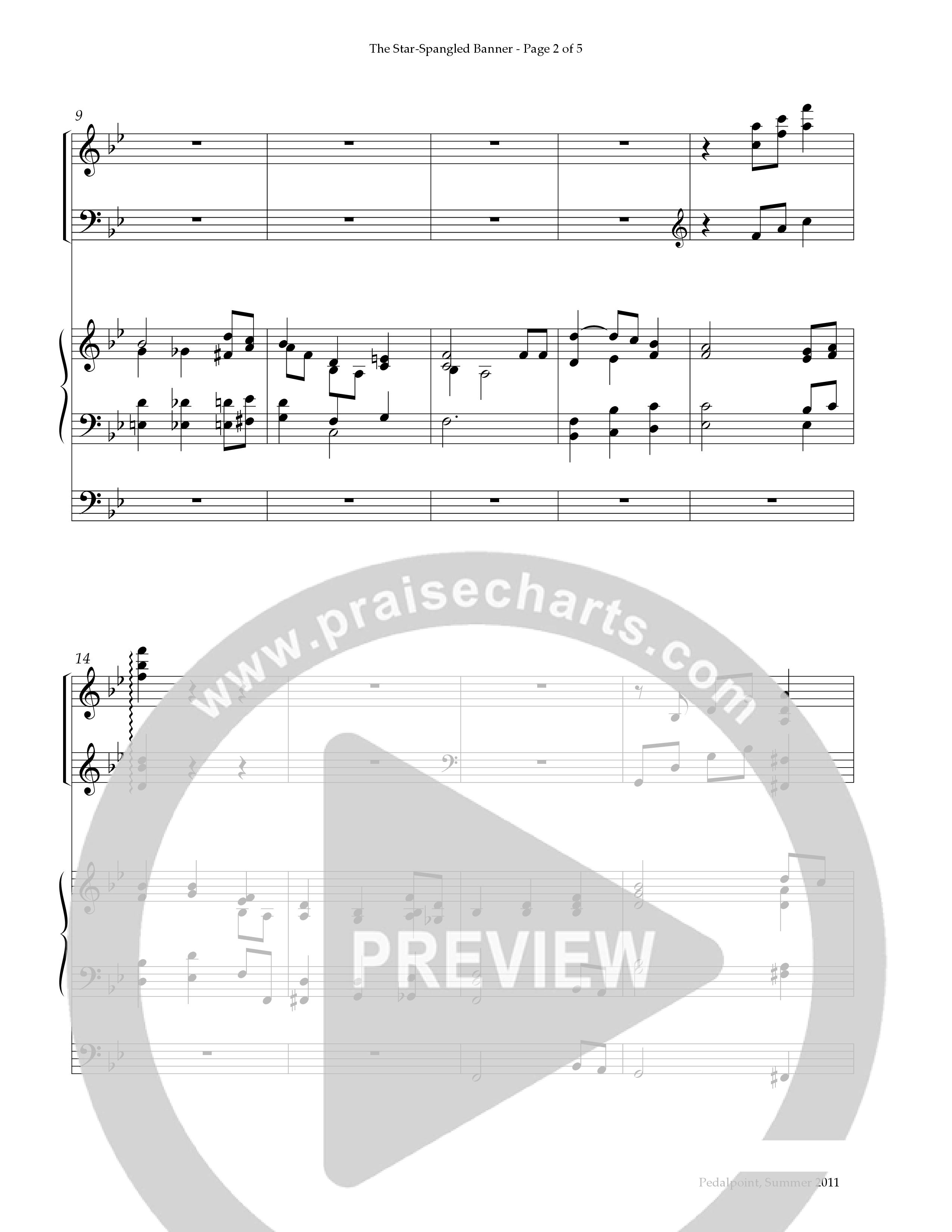 The Star Spangled Banner (Instrumental) Piano-Organ (Lifeway Worship / Arr. Todd Billingsley)