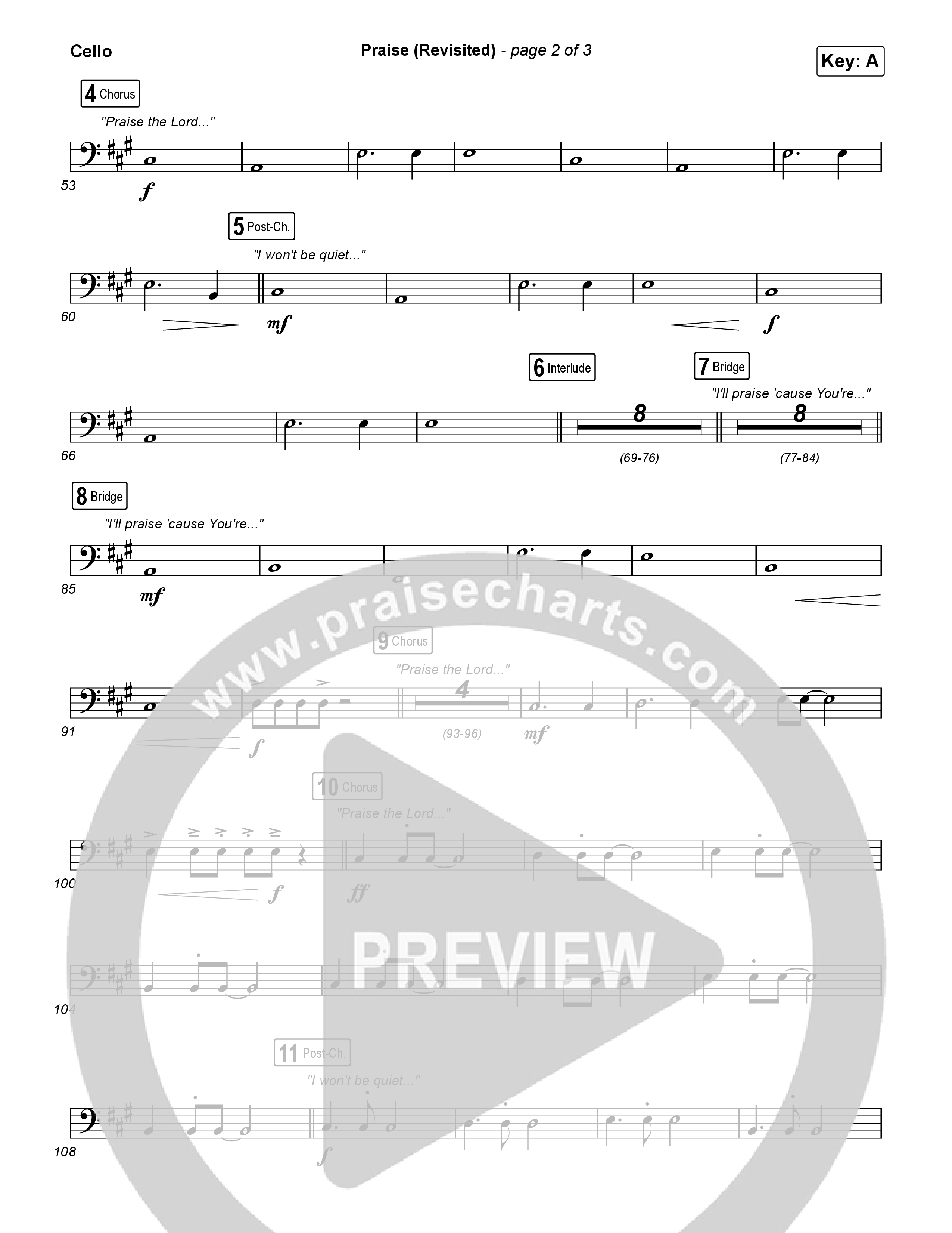 Praise (Revisited) Cello (The Worship Initiative)