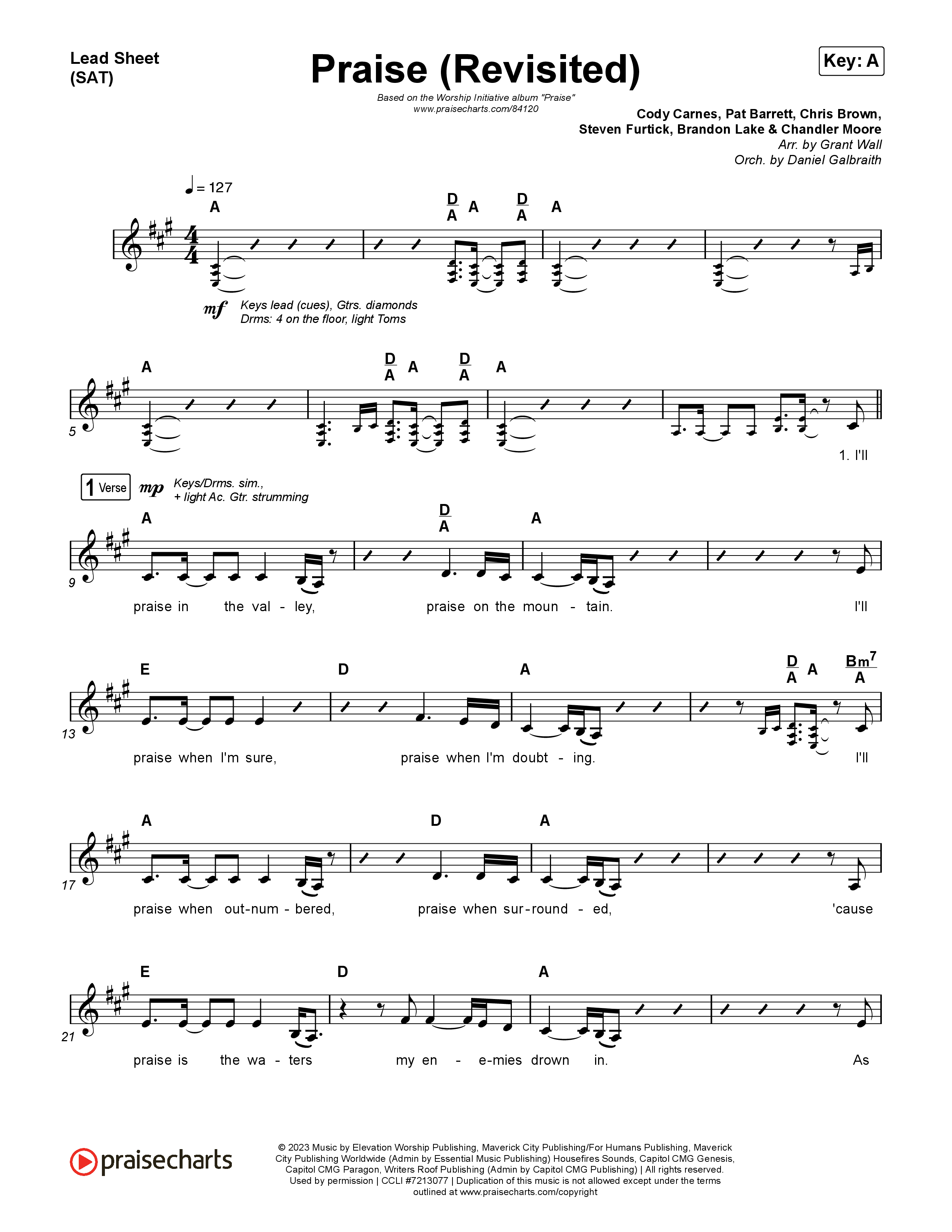 Praise (Revisited) Lead Sheet (SAT) (The Worship Initiative)