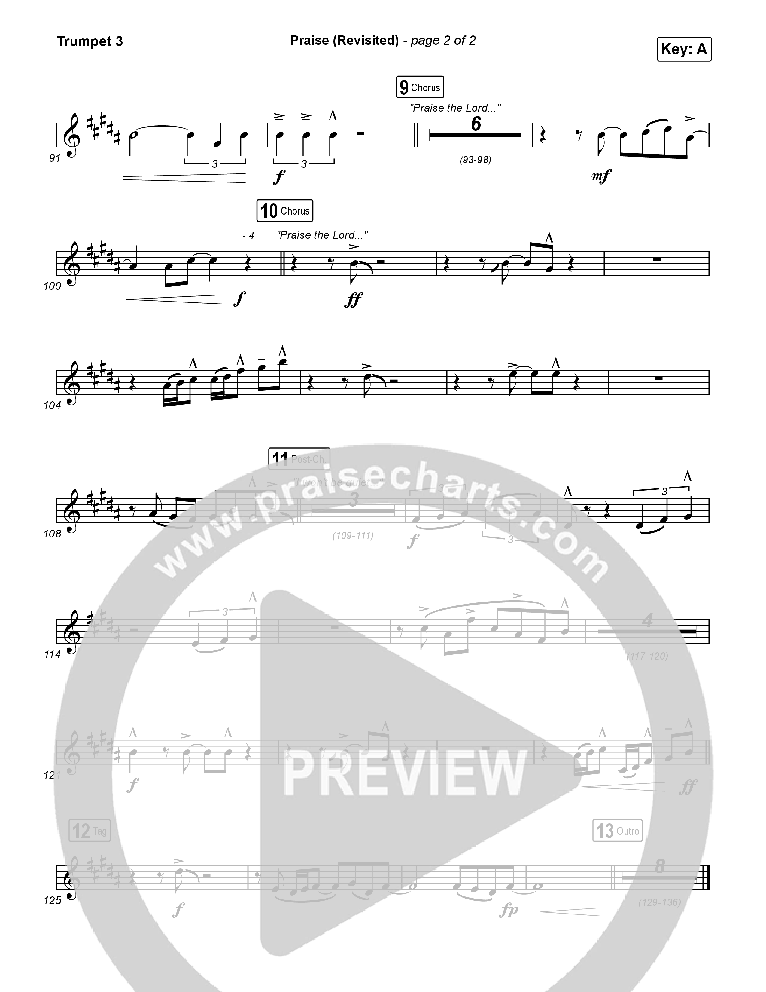 Praise (Revisited) Trumpet 3 (The Worship Initiative)