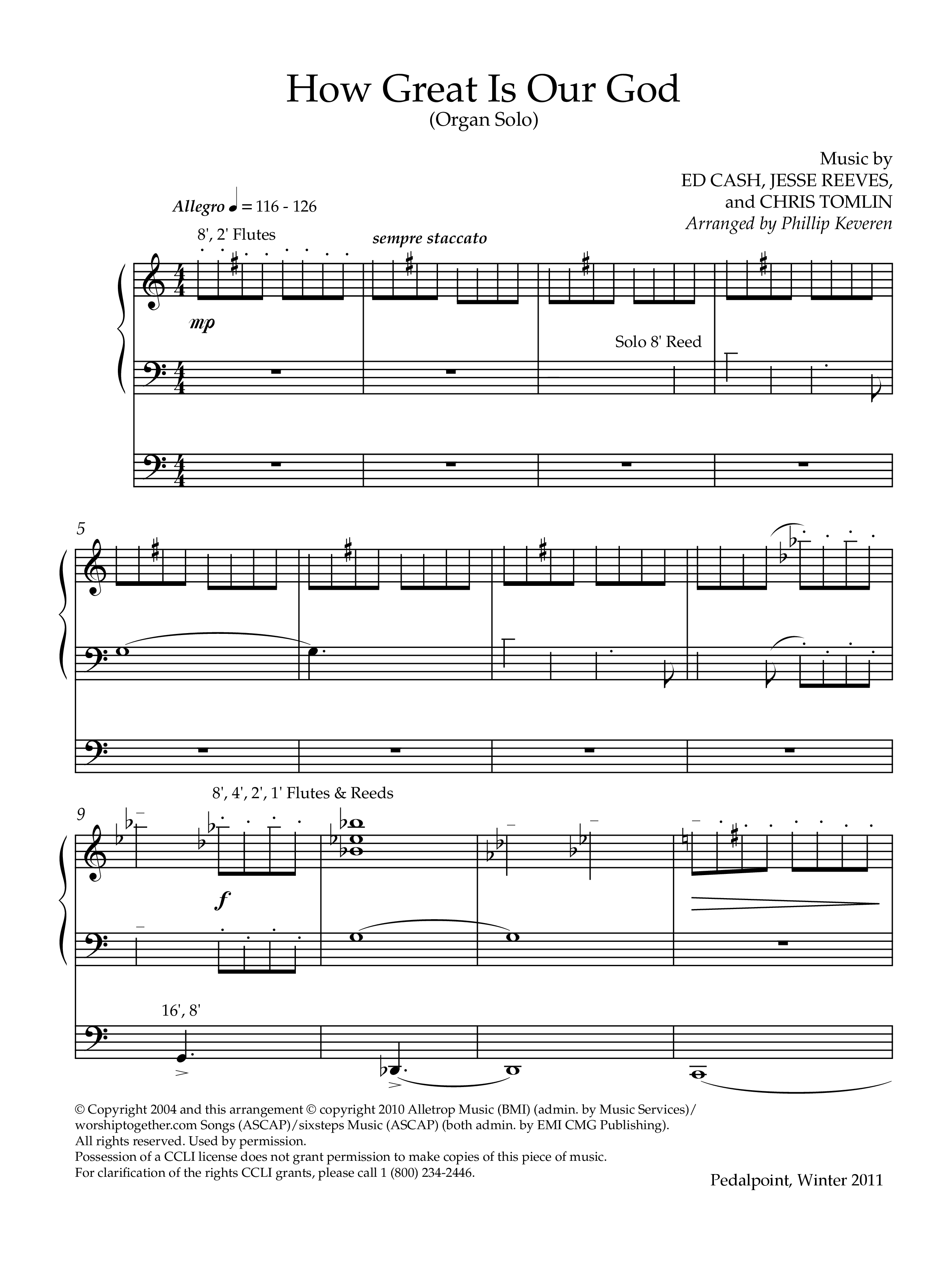 How Great Is Our God (Instrumental) Organ (Lifeway Worship / Arr. Phillip Keveren)