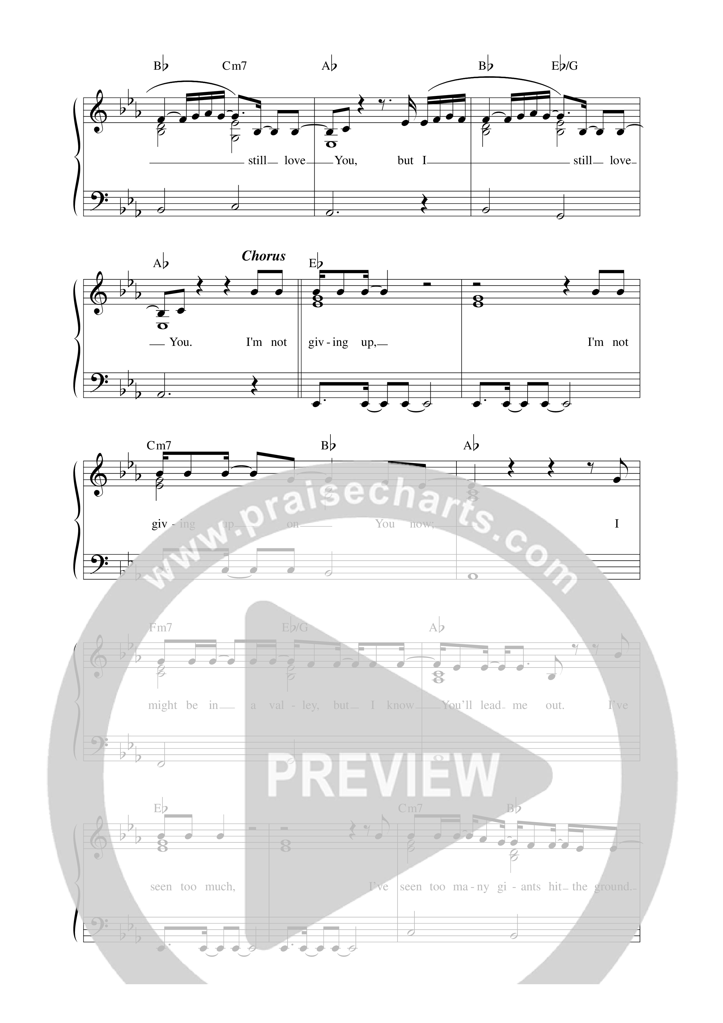 Giving Up Lead Sheet Melody (Sarah Kroger)