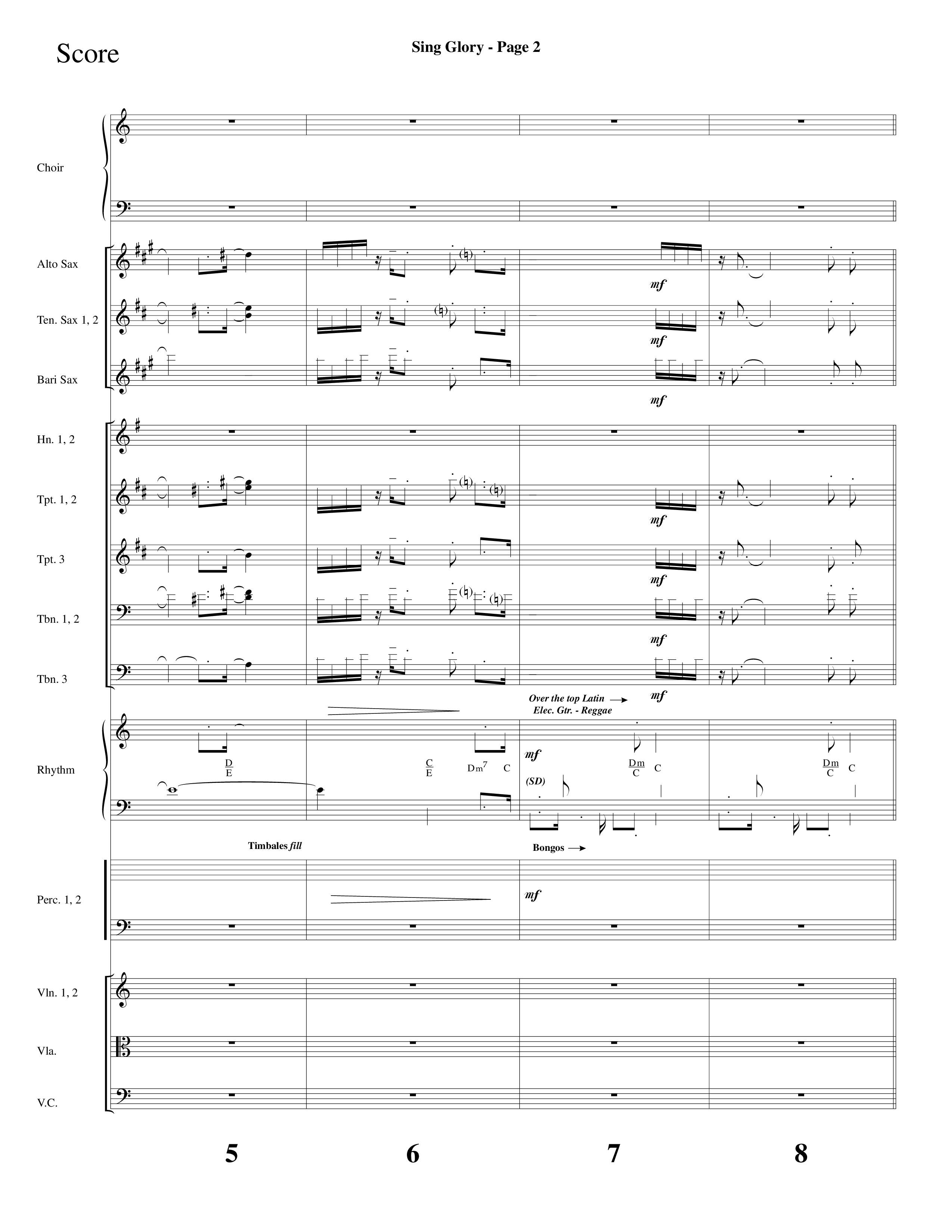 Sing Glory (with All Creatures Of Our God And King) (Choral Anthem SATB) Conductor's Score (Lifeway Choral / Arr. Dave Williamson)