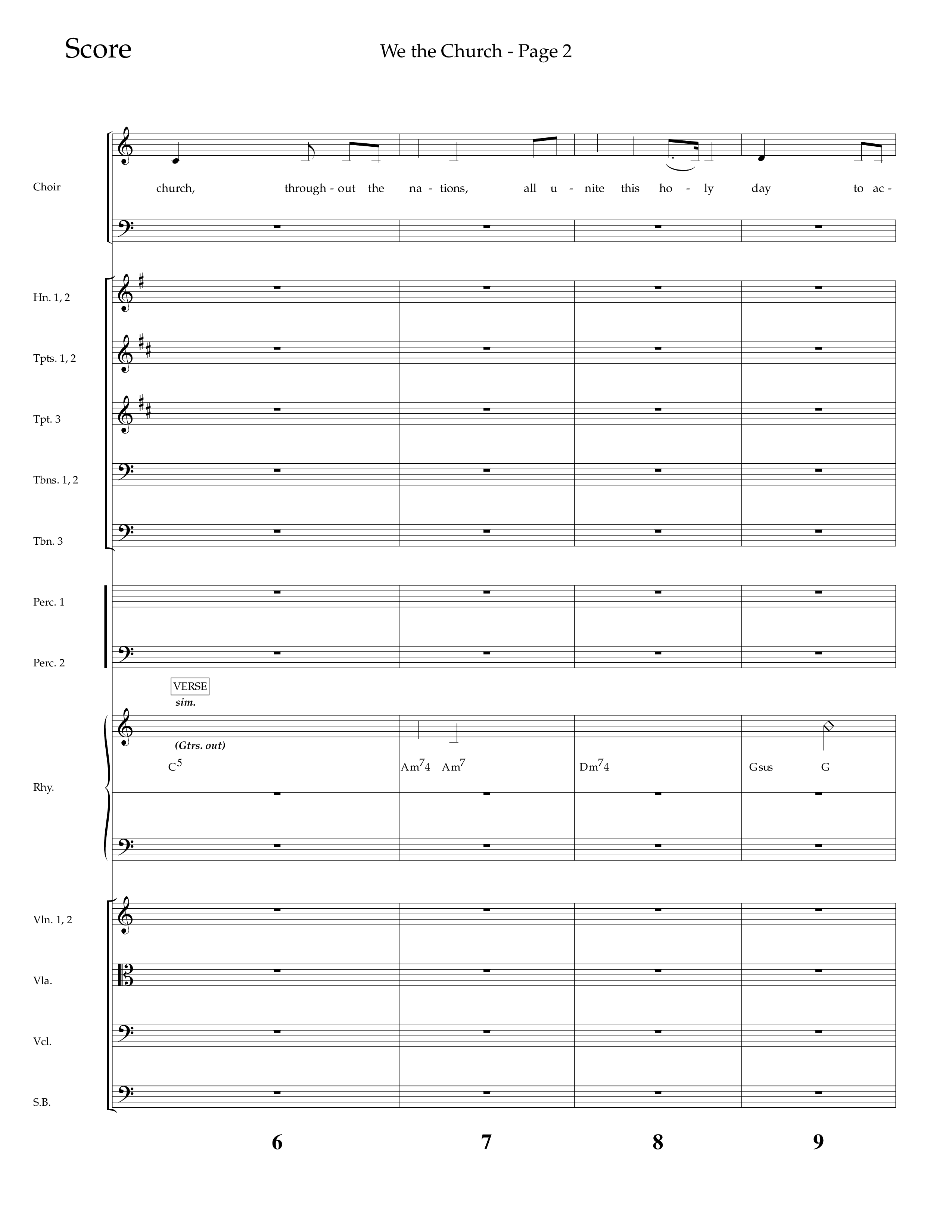 We The Church (Choral Anthem SATB) Orchestration (Lifeway Choral / Arr. Dave Williamson)