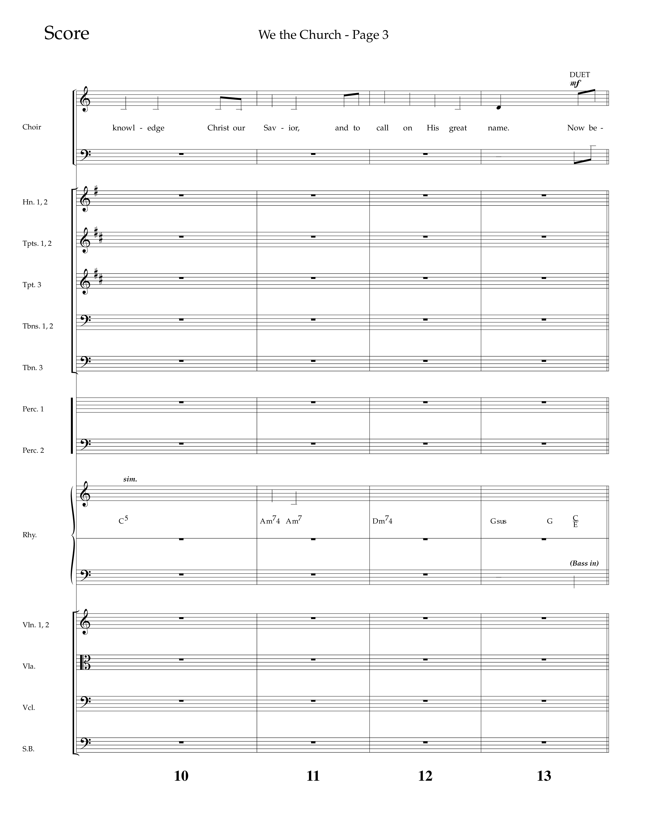 We The Church (Choral Anthem SATB) Conductor's Score (Lifeway Choral / Arr. Dave Williamson)