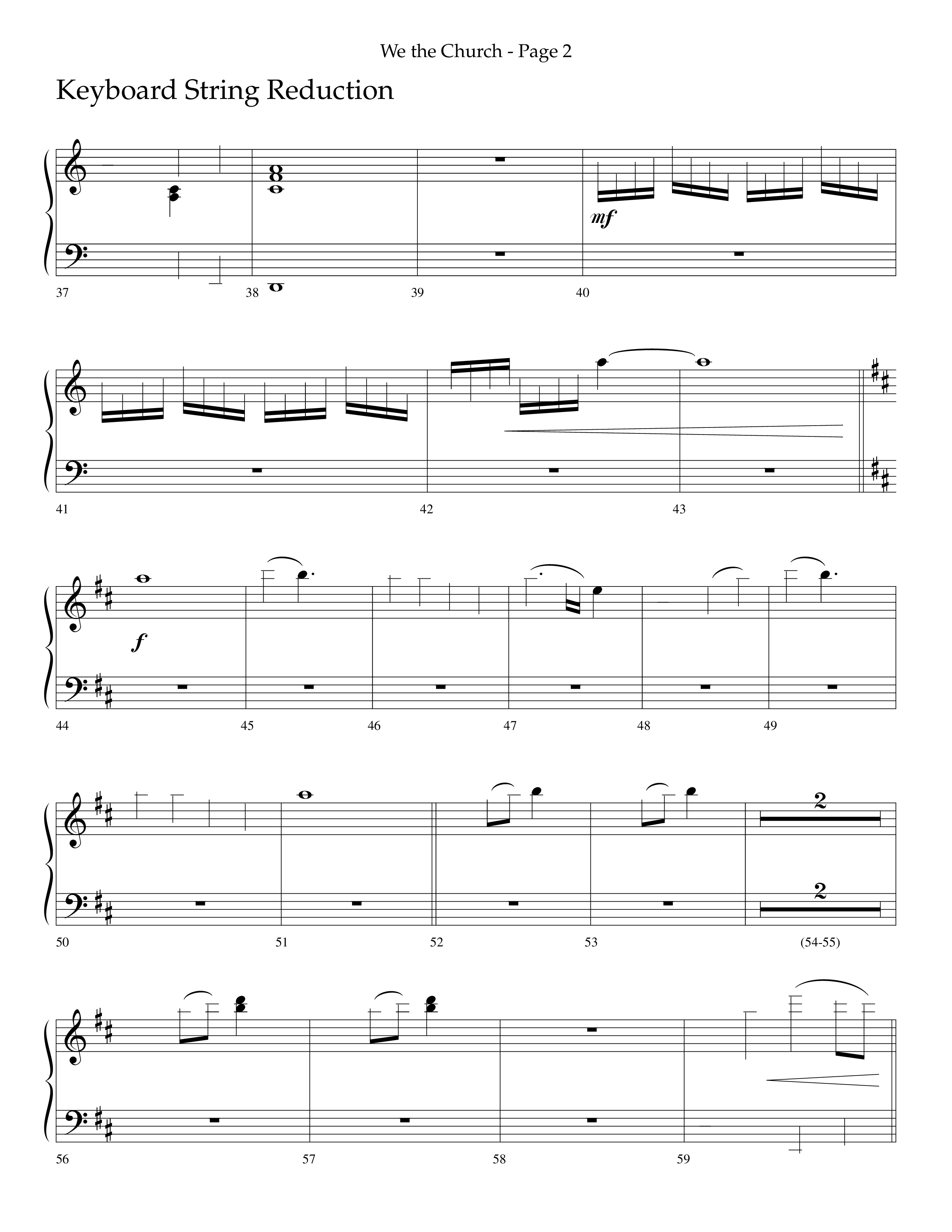 We The Church (Choral Anthem SATB) String Reduction (Lifeway Choral / Arr. Dave Williamson)