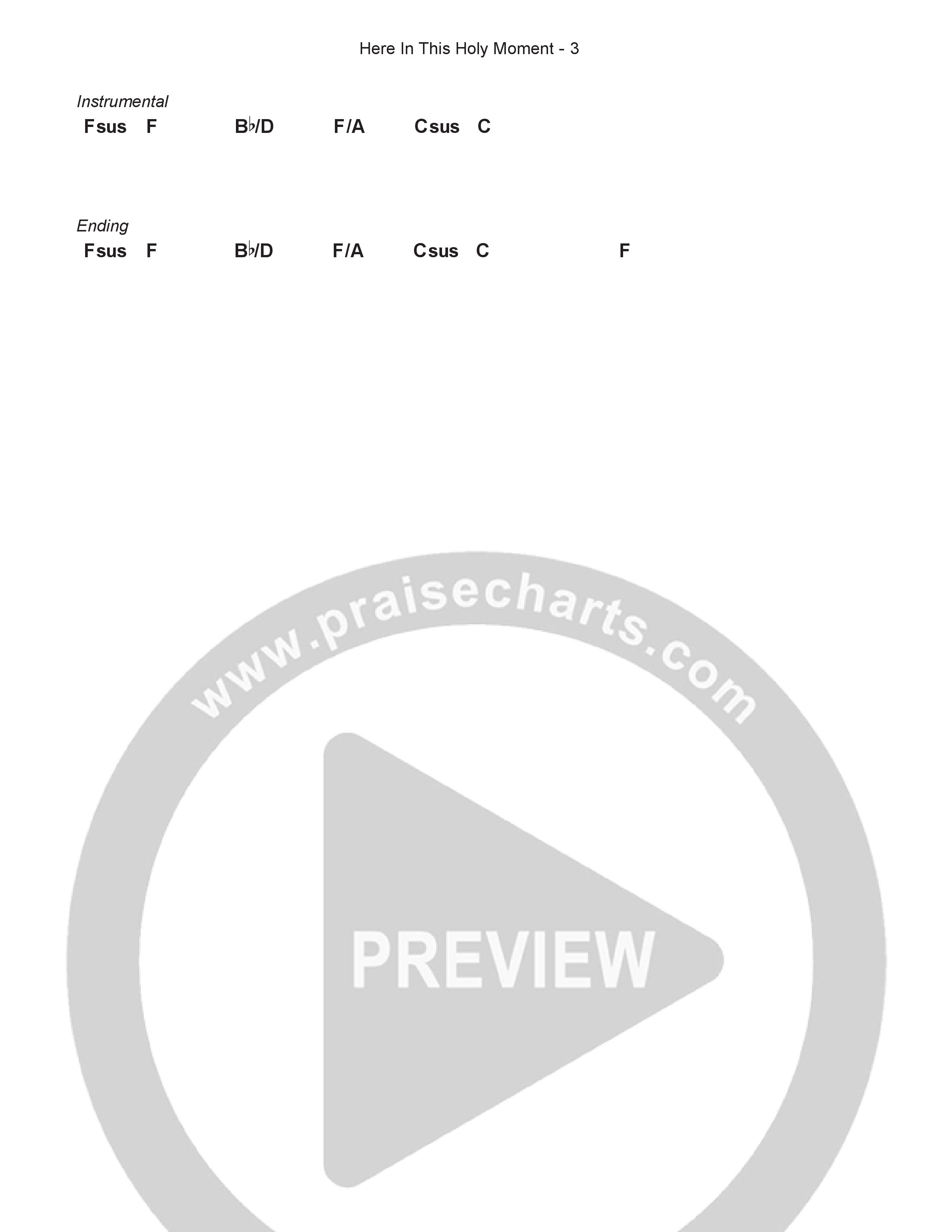 Here In This Holy Moment Chord Chart (Steven & Hannah Musso)