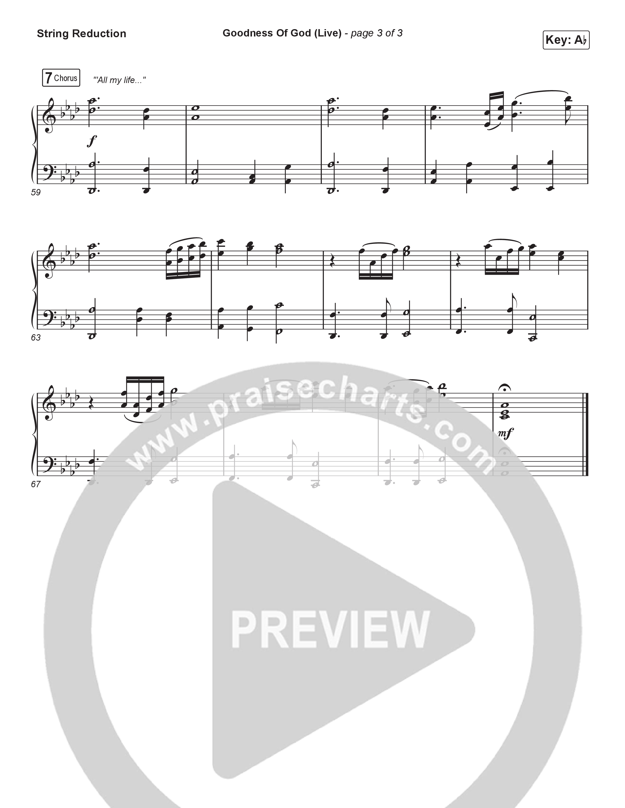 Goodness Of God (Sing It Now) String Reduction (CeCe Winans / Arr. Luke Gambill)