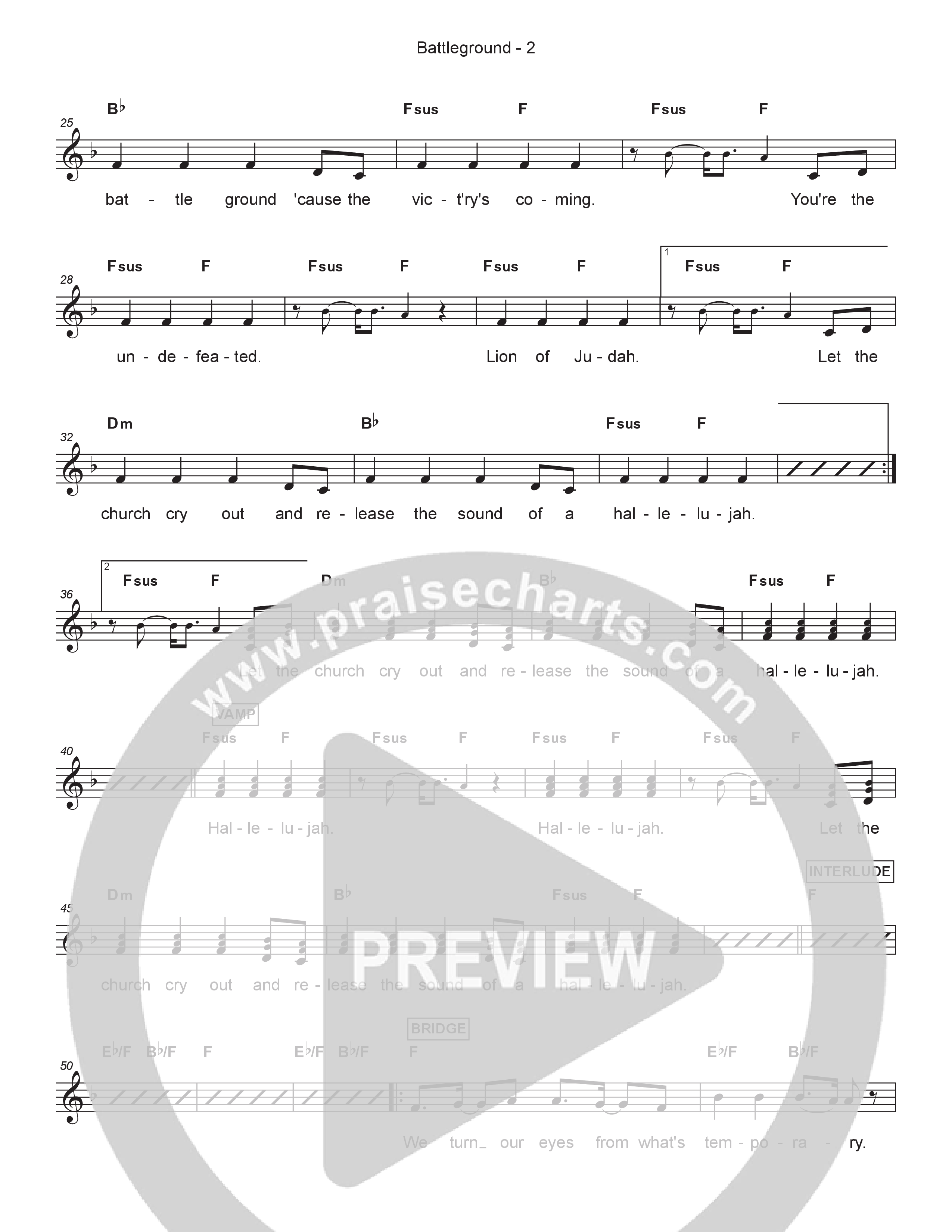 Battleground Lead Sheet Melody (Steven & Hannah Musso)