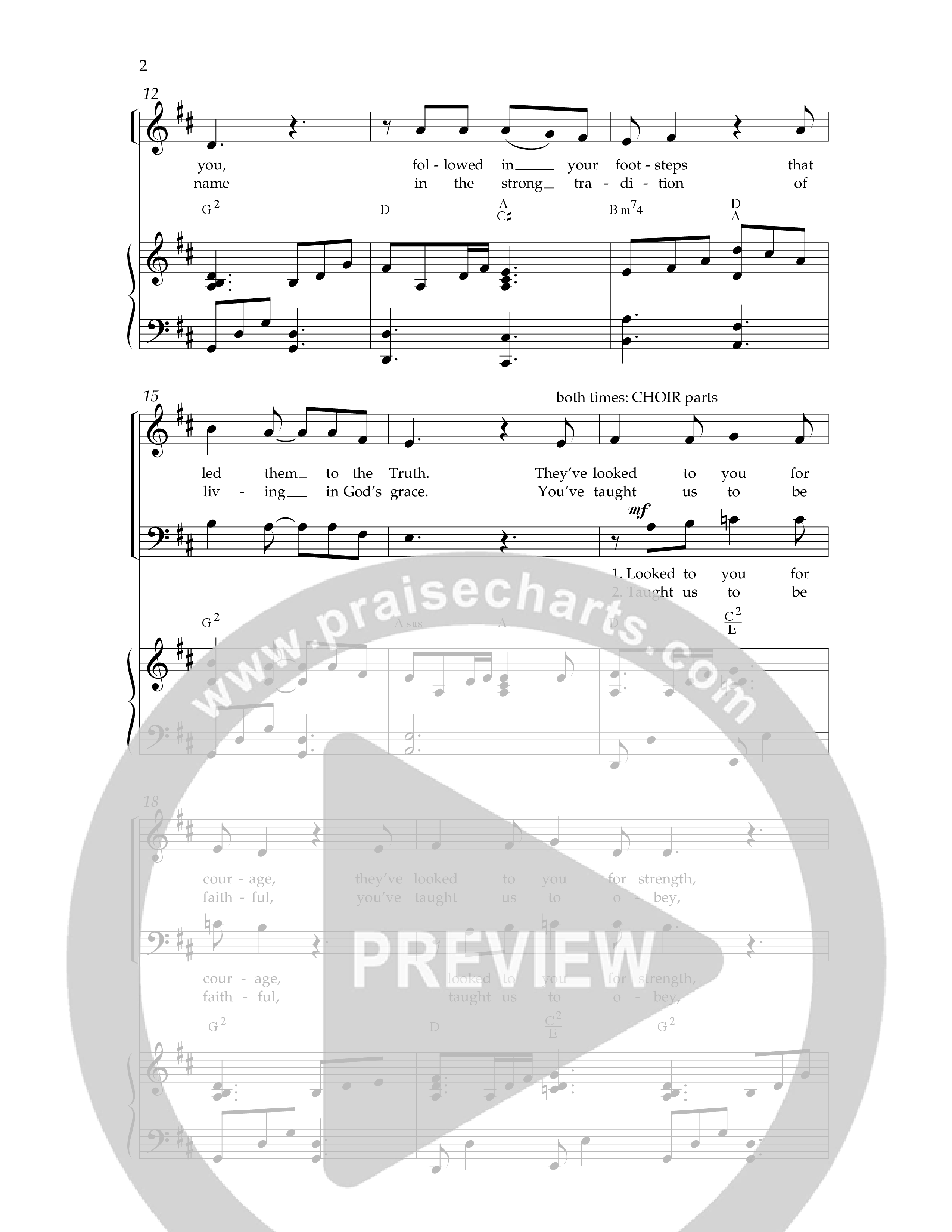 Song For The Fathers (Choral Anthem SATB) Anthem (SATB/Piano) (Lifeway Choral / Arr. Dennis Allen)