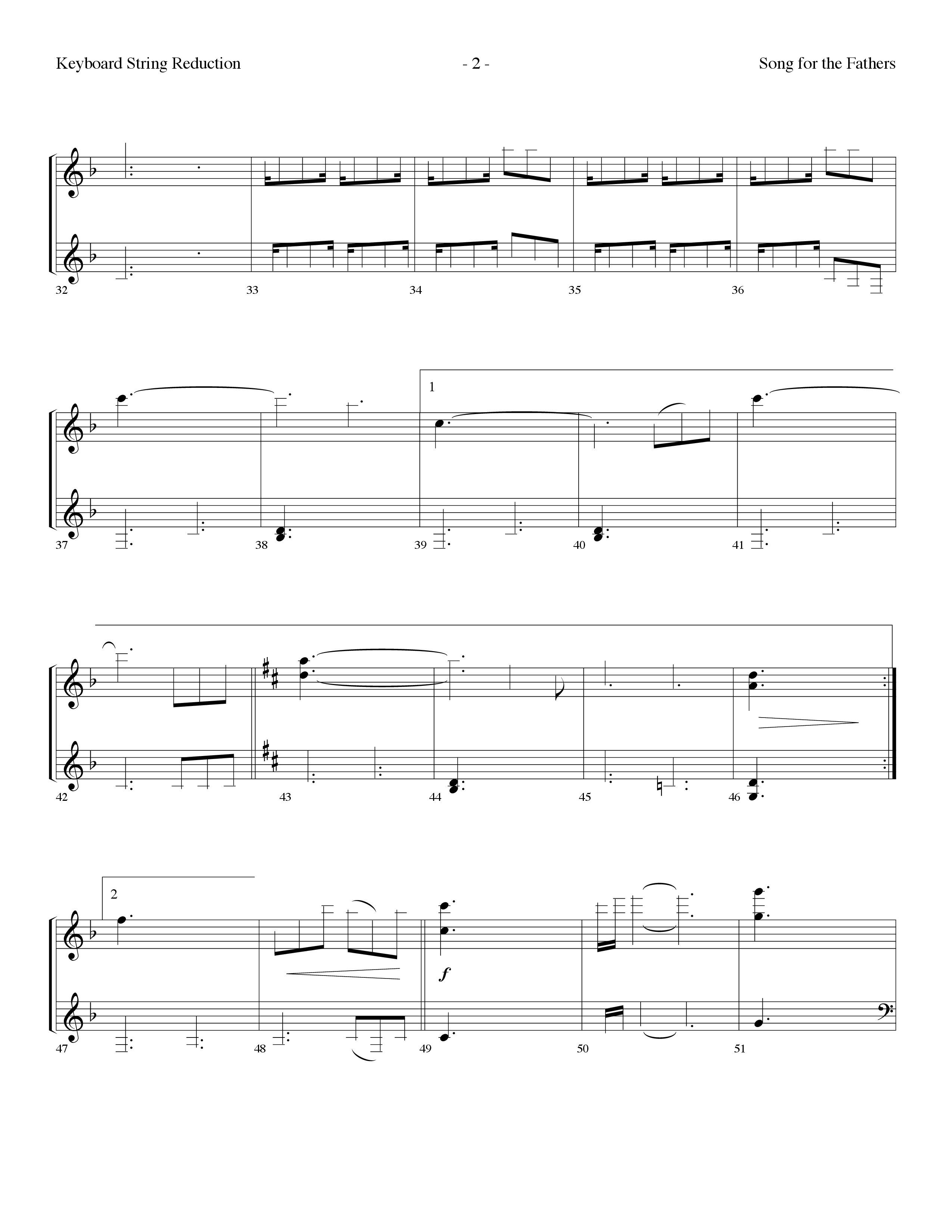 Song For The Fathers (Choral Anthem SATB) String Reduction (Lifeway Choral / Arr. Dennis Allen)