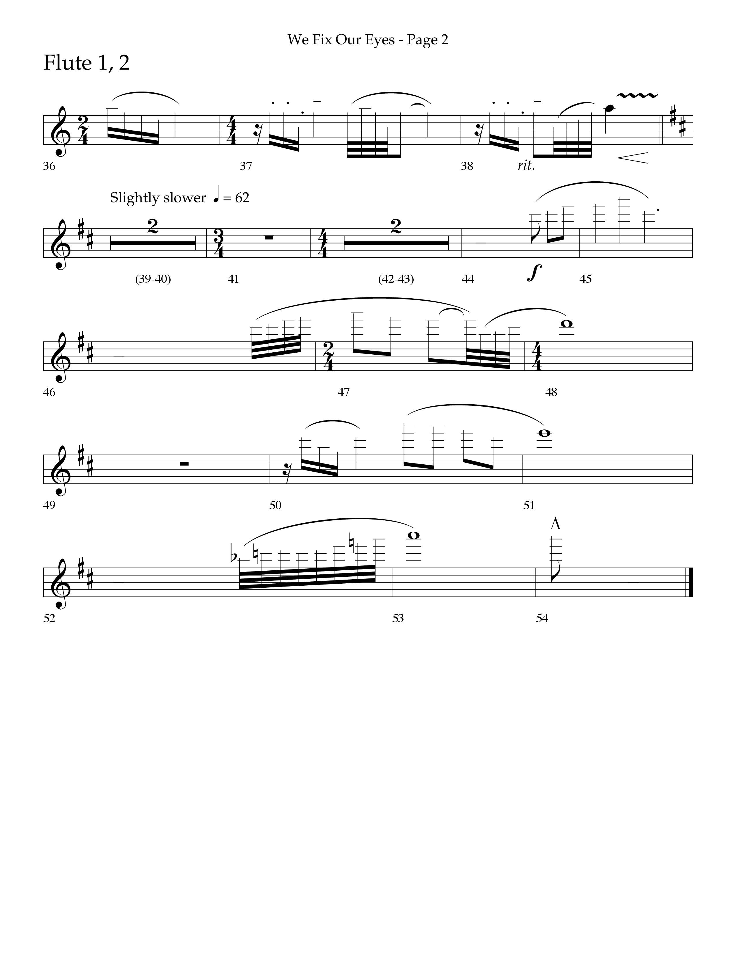 We Fix Our Eyes (Choral Anthem SATB) Flute 1/2 (Lifeway Choral / Arr. Bruce Cokeroft / Orch. Danny Zaloudik)