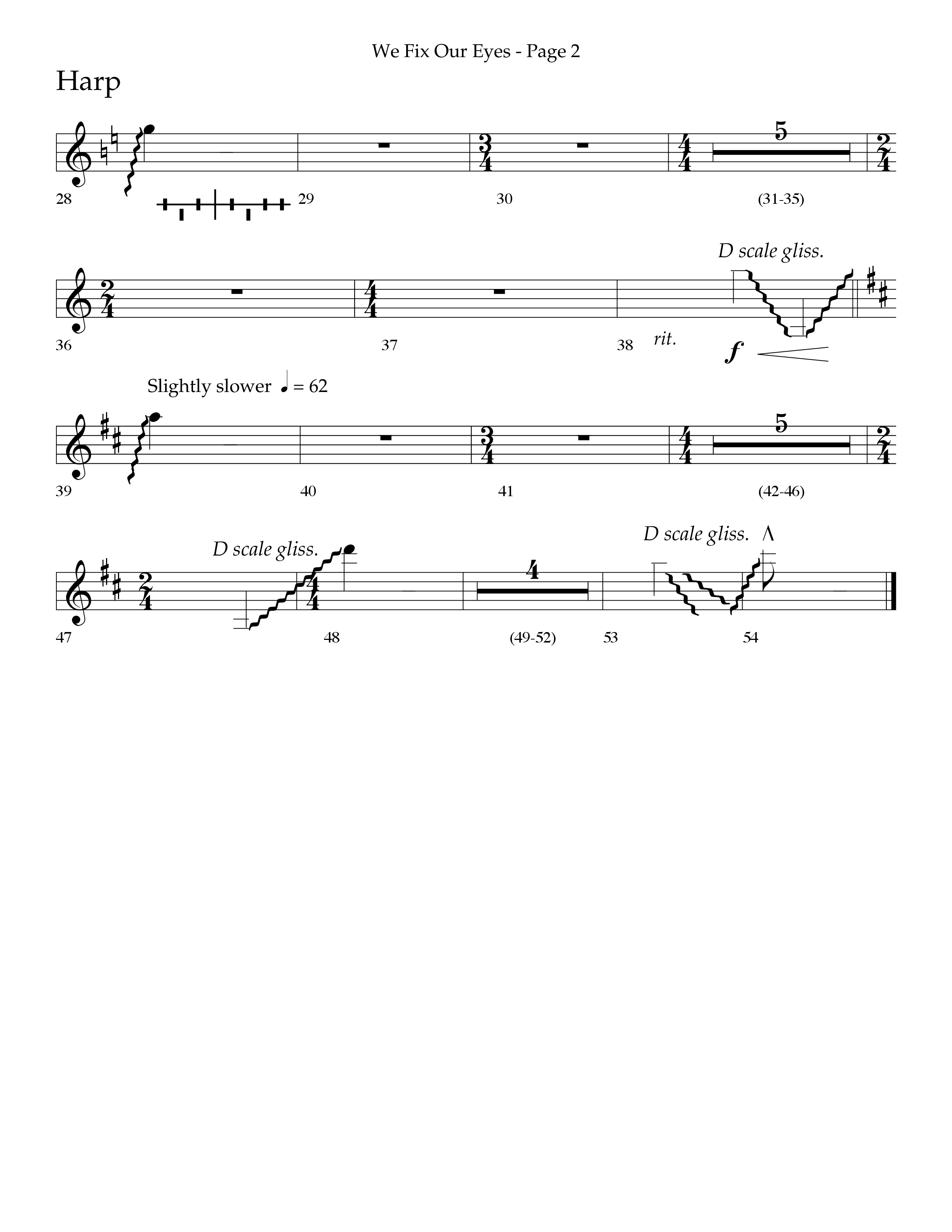 We Fix Our Eyes (Choral Anthem SATB) Harp (Lifeway Choral / Arr. Bruce Cokeroft / Orch. Danny Zaloudik)