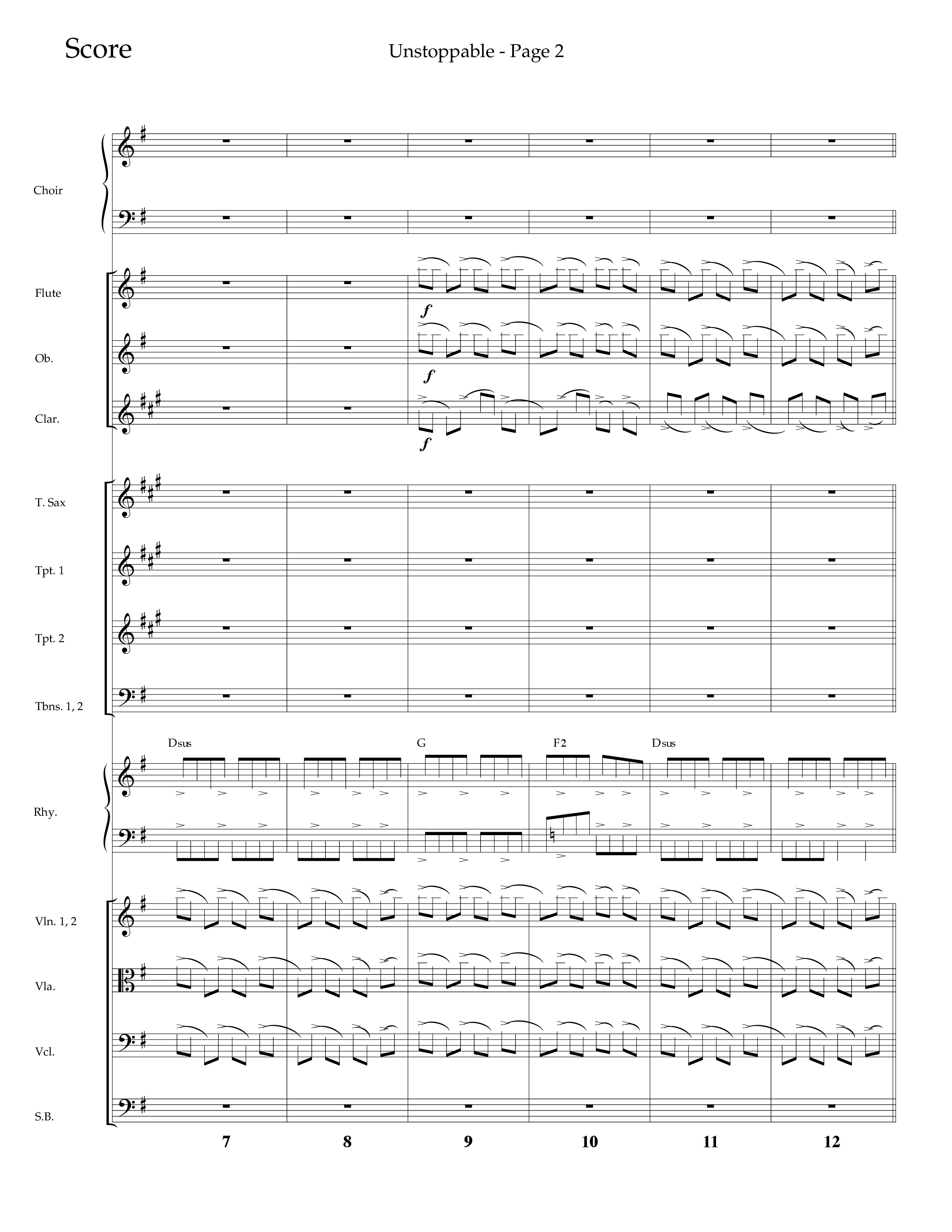Unstoppable (Choral Anthem SATB) Orchestration (Lifeway Choral / Arr. Cliff Duren)