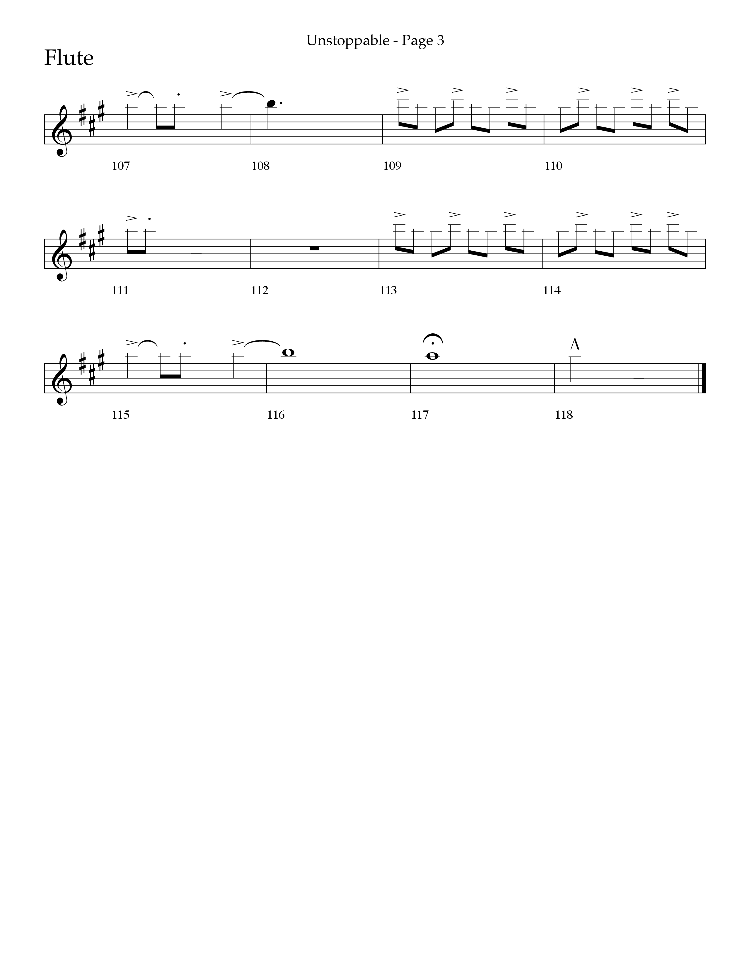 Unstoppable (Choral Anthem SATB) Flute (Lifeway Choral / Arr. Cliff Duren)