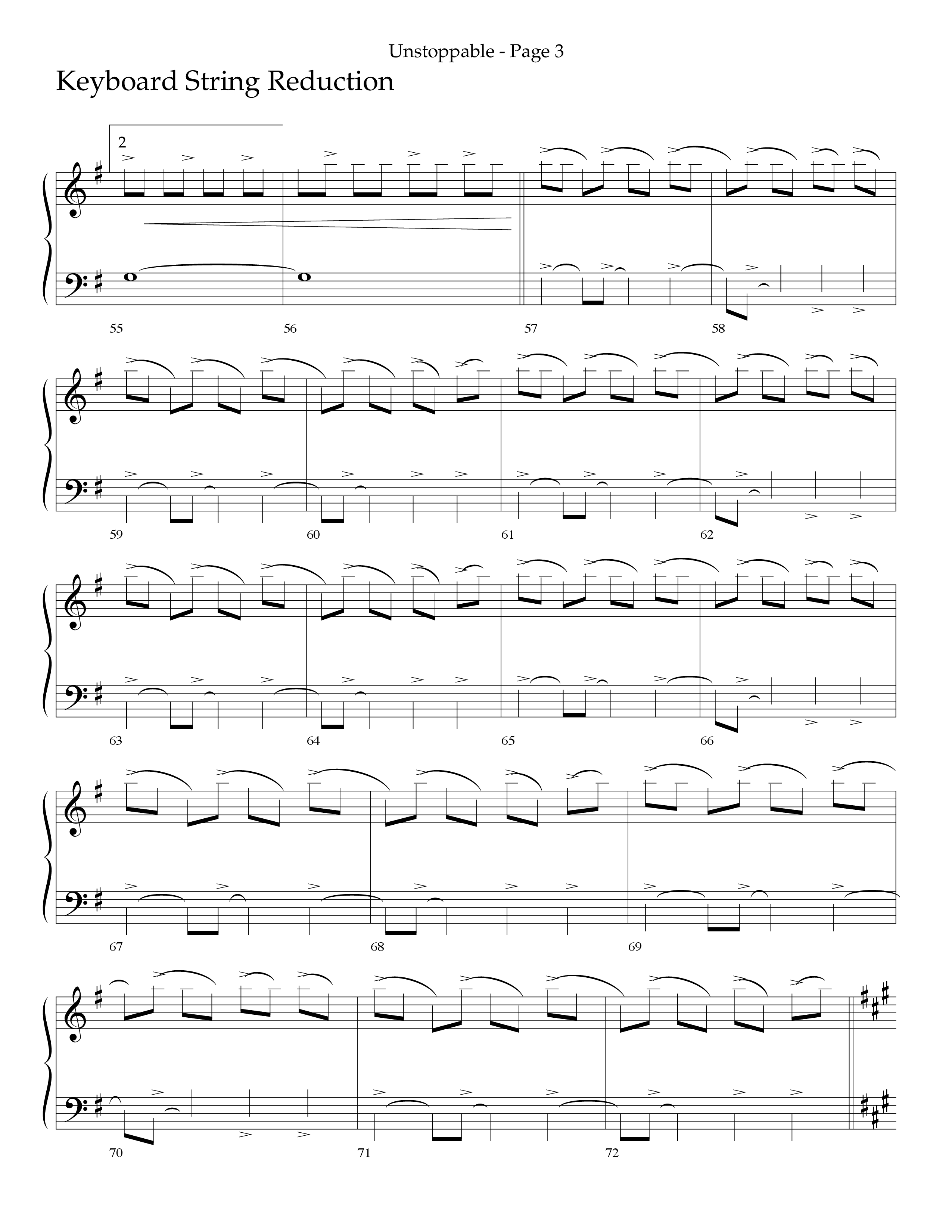 Unstoppable (Choral Anthem SATB) String Reduction (Lifeway Choral / Arr. Cliff Duren)