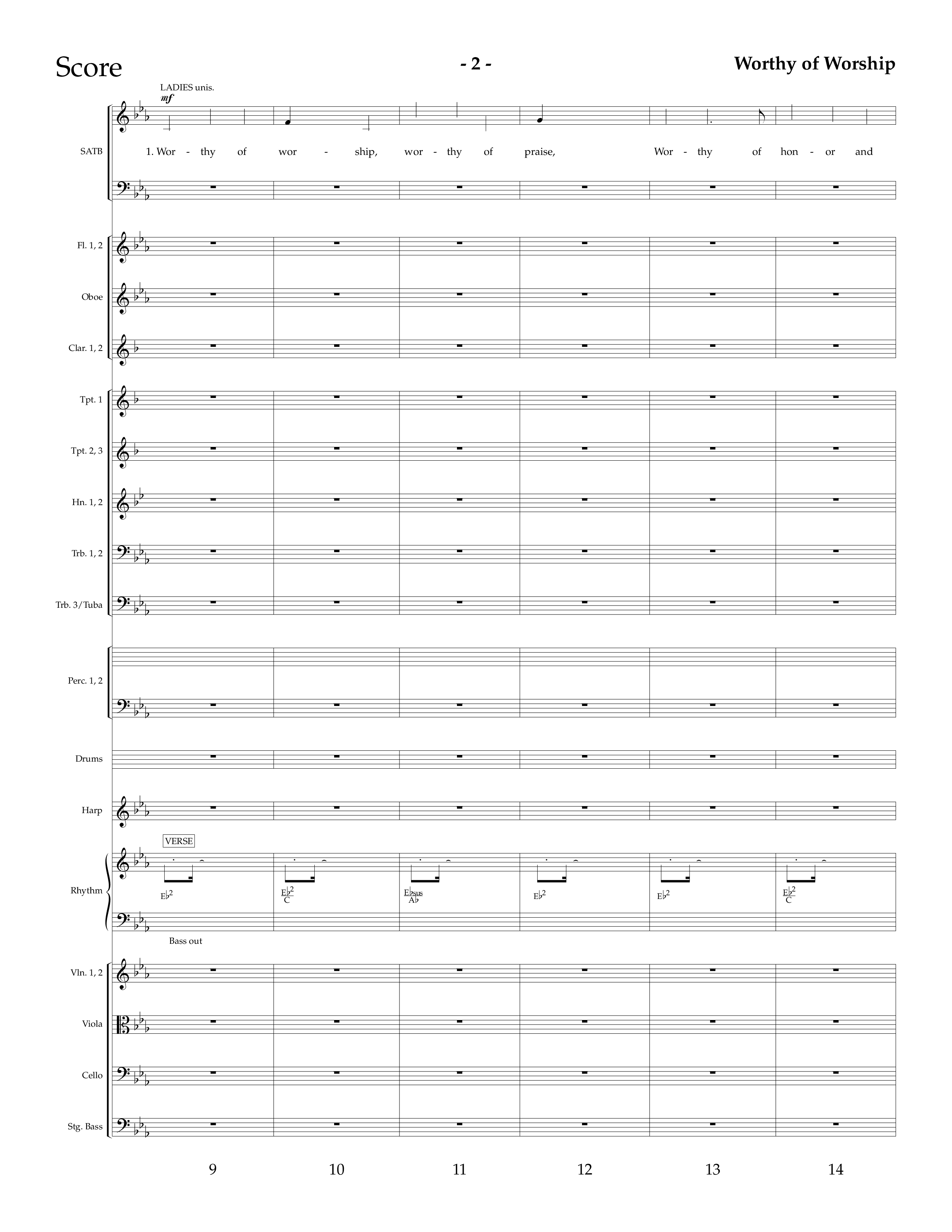 Worthy Of Worship (Choral Anthem SATB) Conductor's Score (Lifeway Choral / Arr. Camp Kirkland)