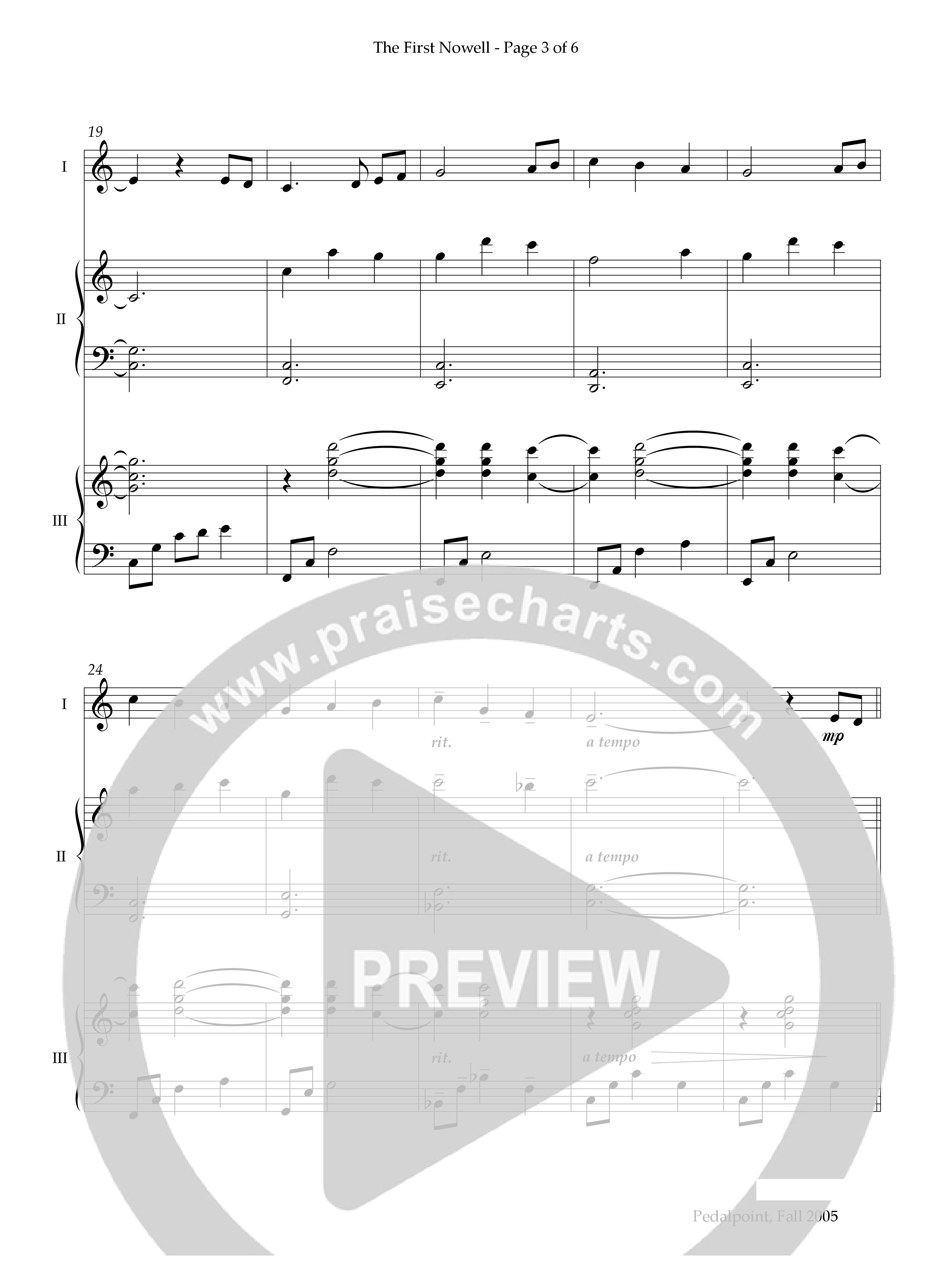 The First Nowell (Instrumental) Piano Sheet (Lifeway Worship / Arr. Michael Sharp)