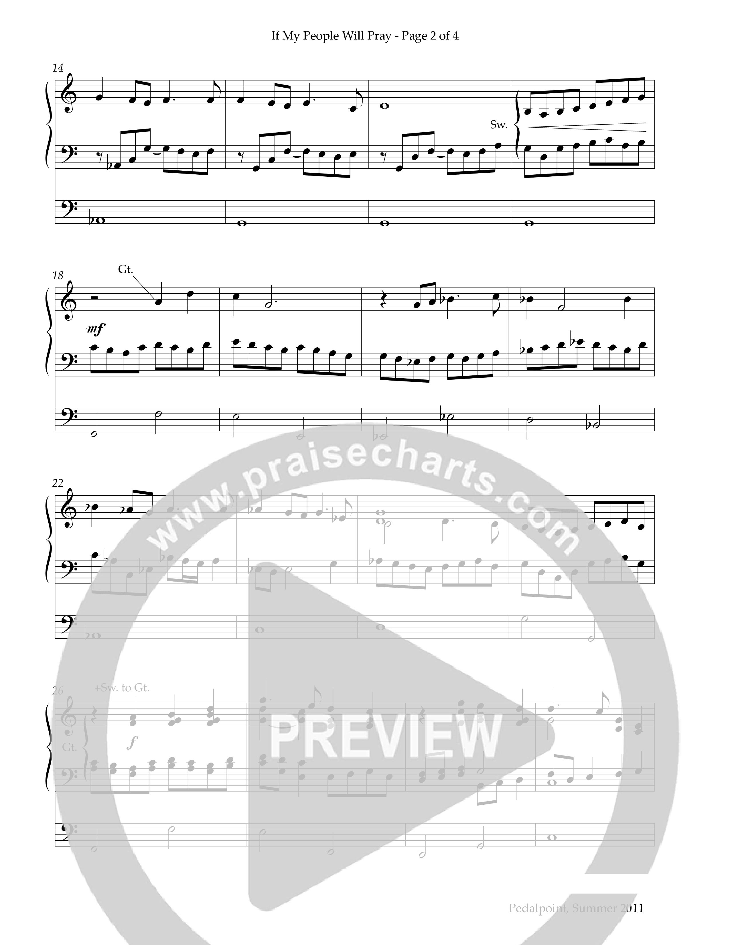 If My People Will Pray (Instrumental) Organ (Lifeway Worship / Arr. Jerry Aultman)