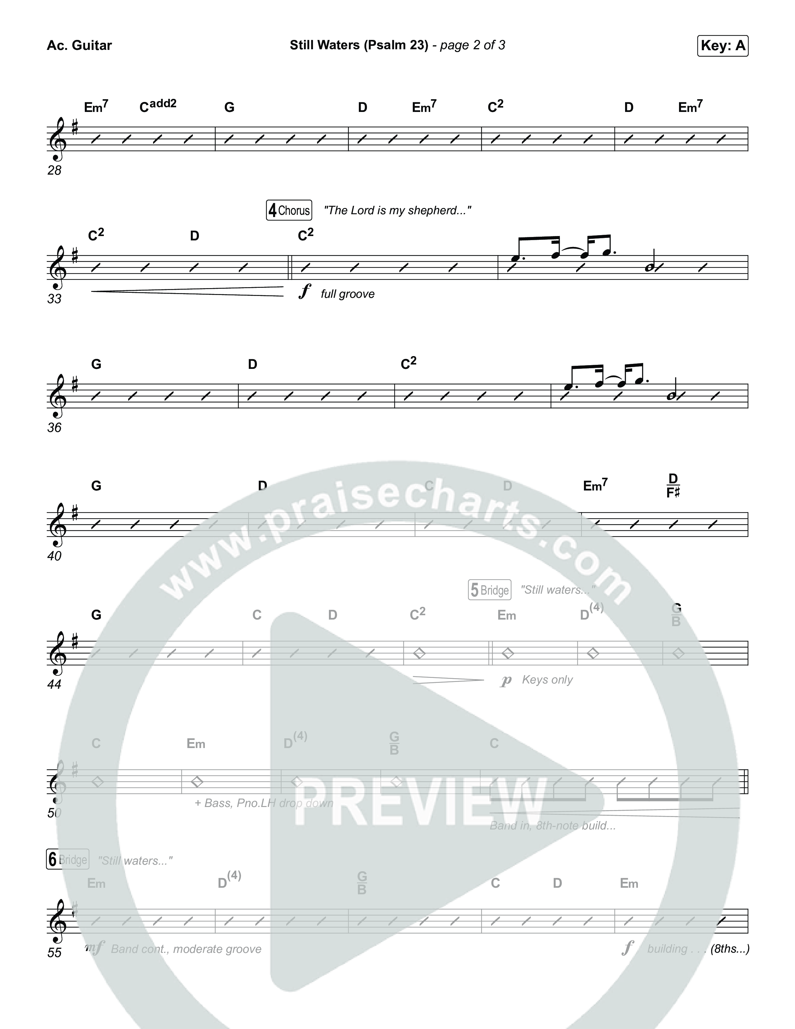 Still Waters (Psalm 23) Acoustic Guitar (Leanna Crawford)