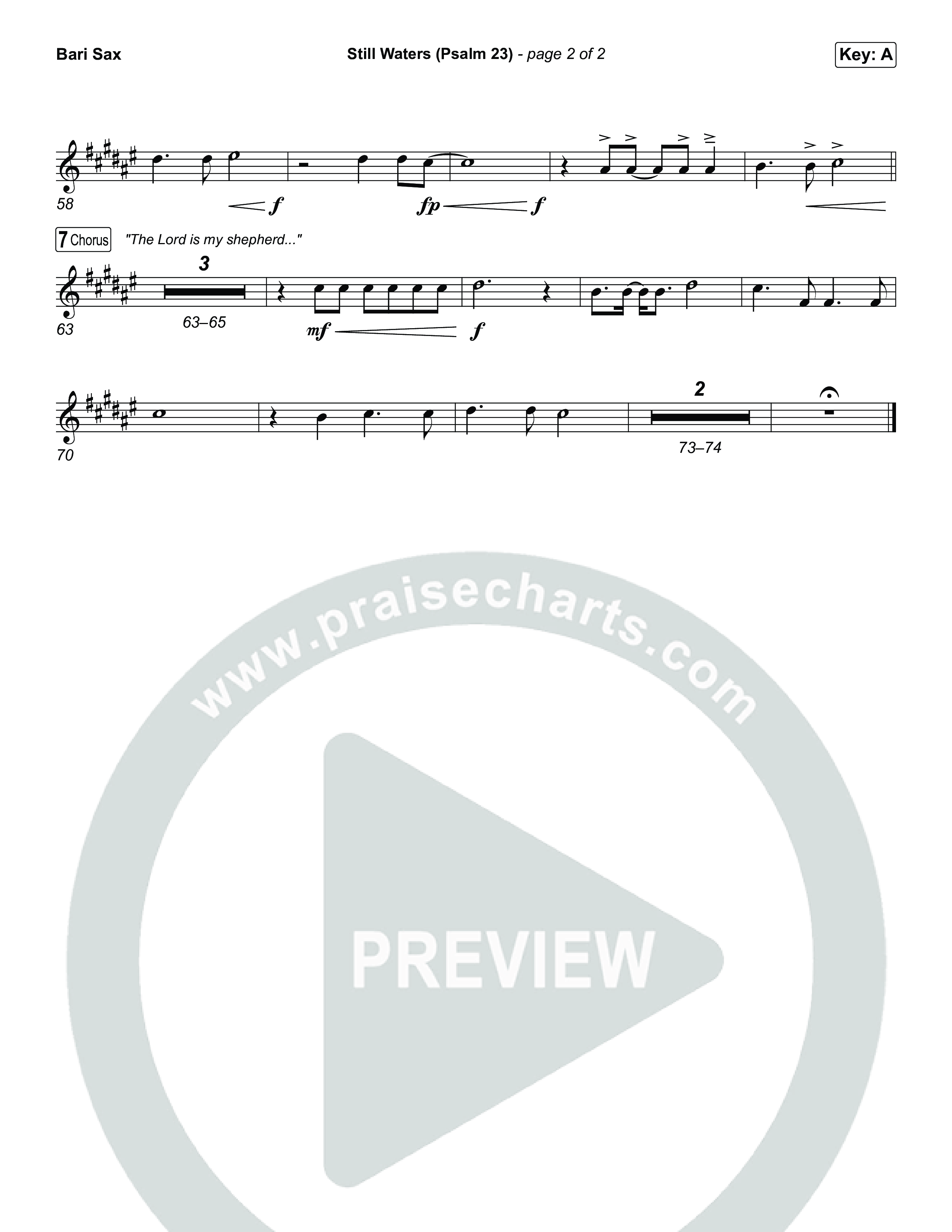 Still Waters (Psalm 23) Bari Sax (Leanna Crawford)