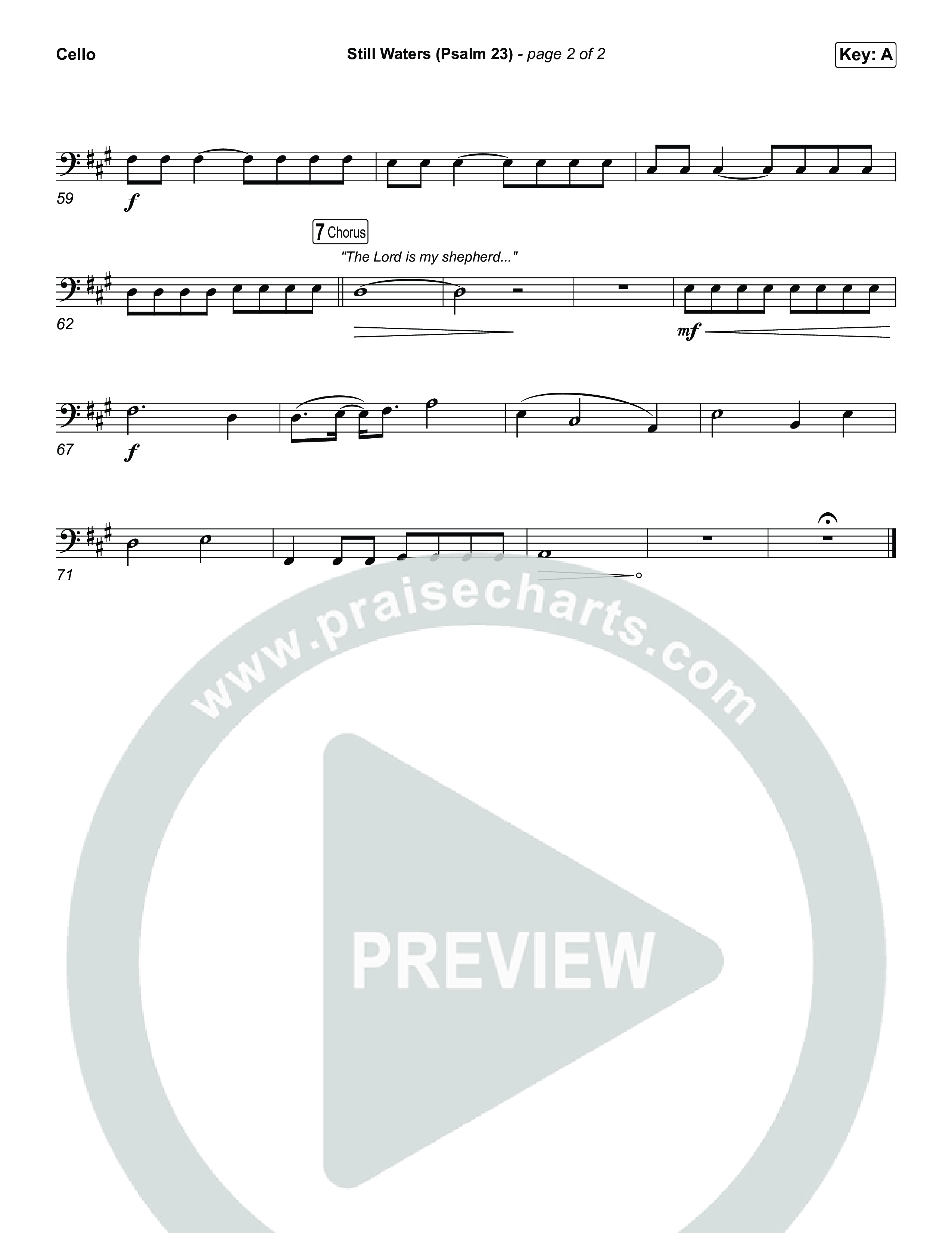 Still Waters (Psalm 23) Cello (Leanna Crawford)