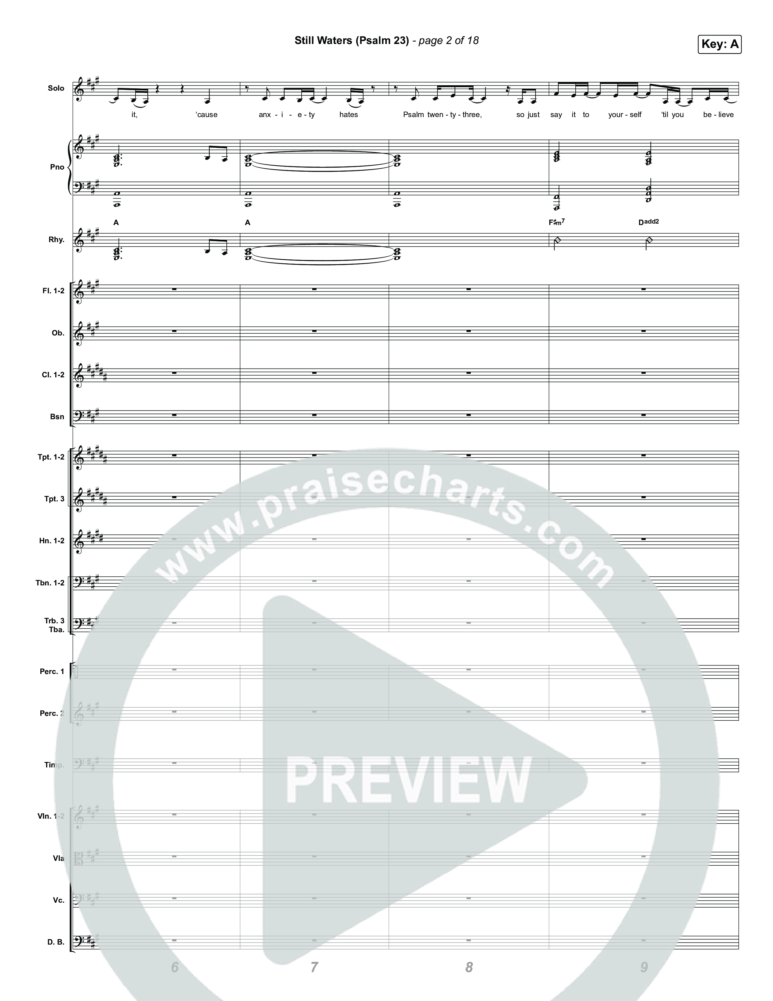 Still Waters (Psalm 23) Conductor's Score (Leanna Crawford)