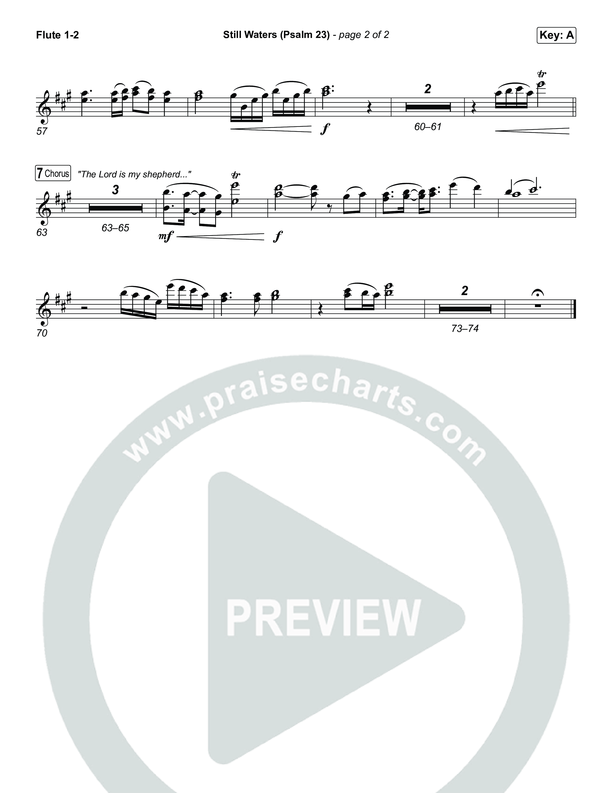 Still Waters (Psalm 23) Flute 1,2 (Leanna Crawford)