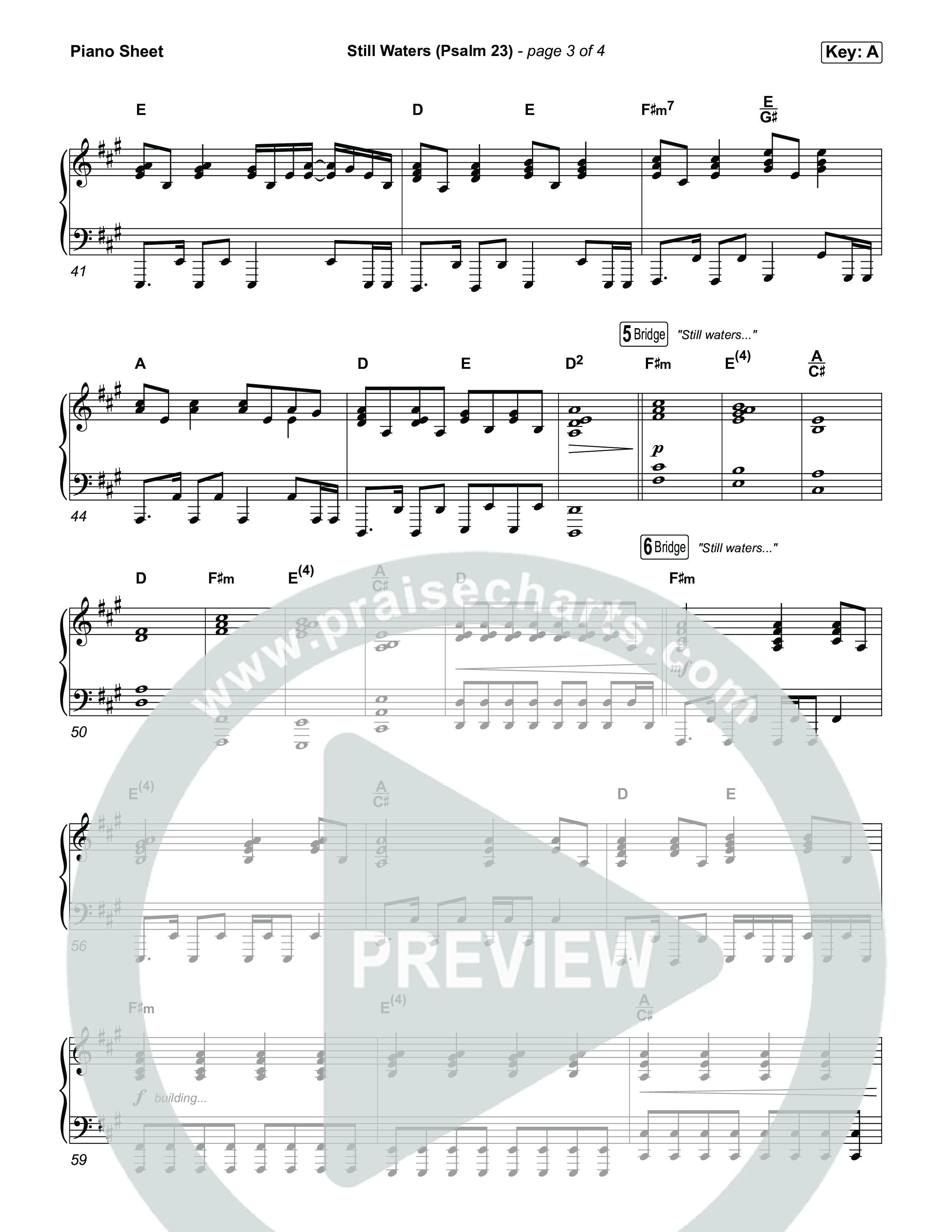 Still Waters (Psalm 23) Piano Sheet (Leanna Crawford)