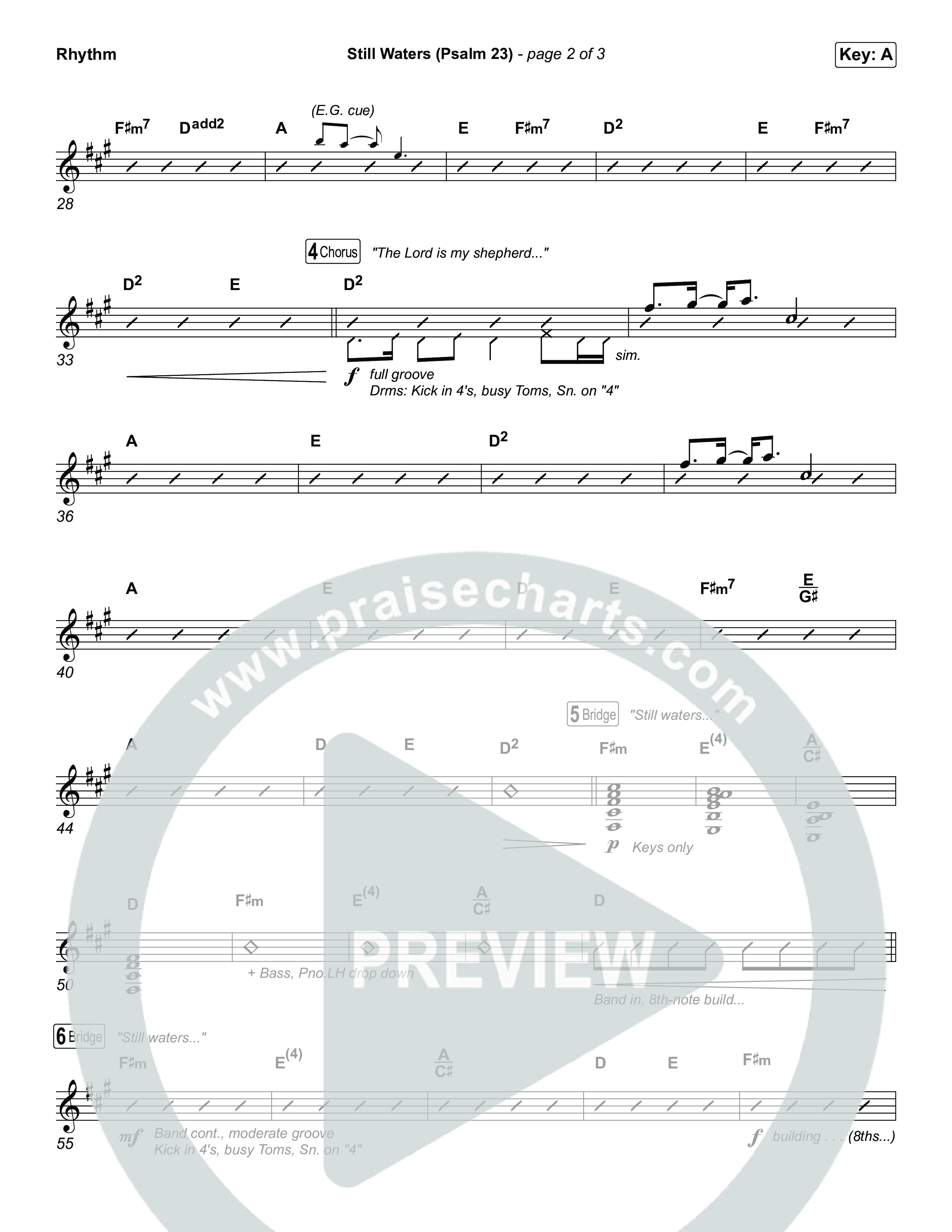 Still Waters (Psalm 23) Rhythm Chart (Leanna Crawford)