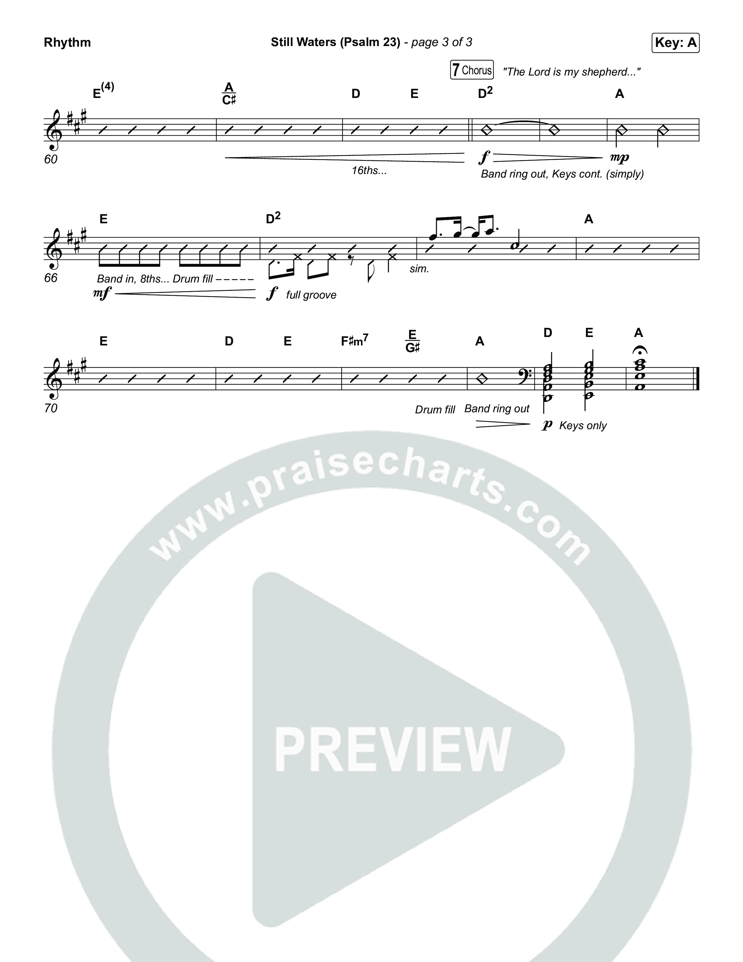 Still Waters (Psalm 23) Rhythm Chart (Leanna Crawford)