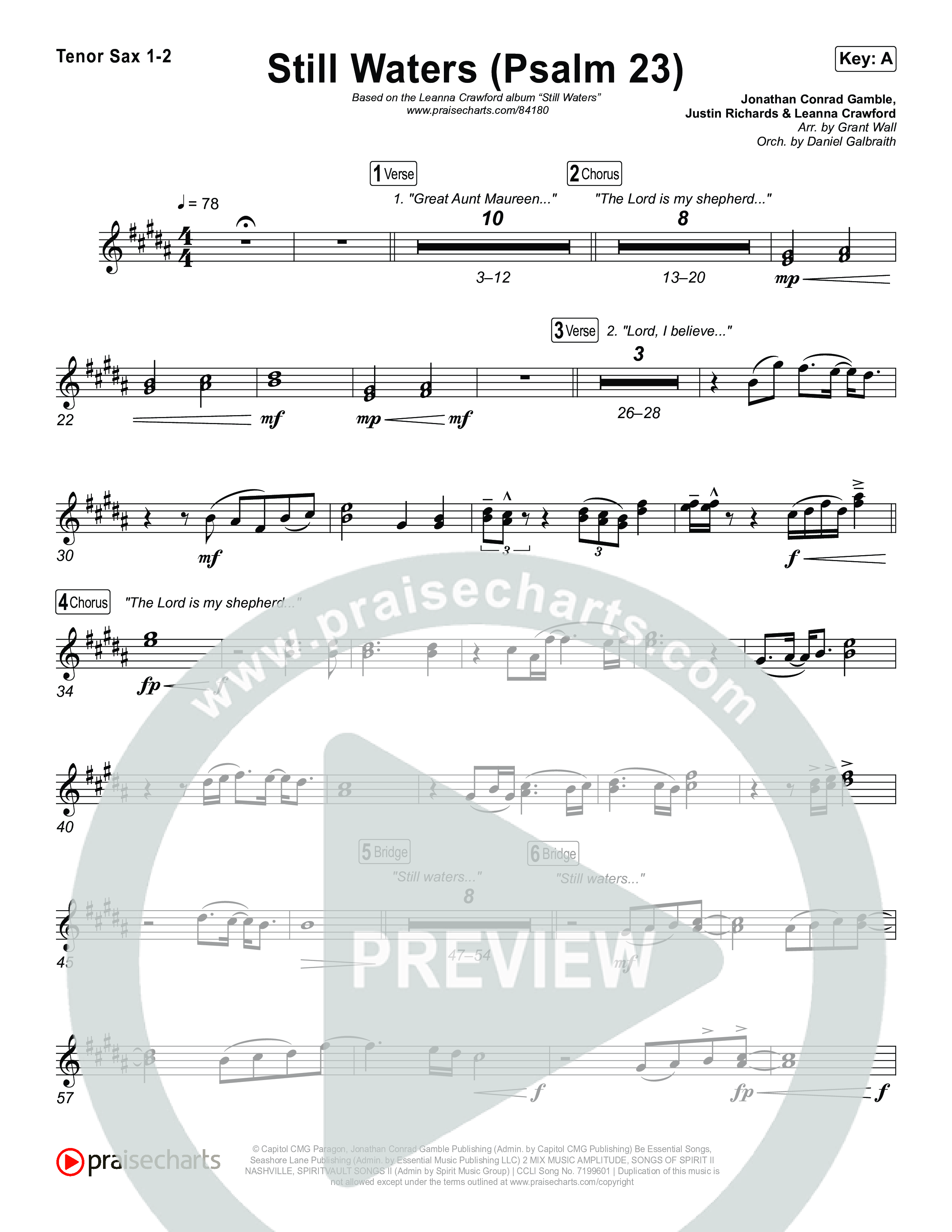 Still Waters (Psalm 23) Sax Pack (Leanna Crawford)