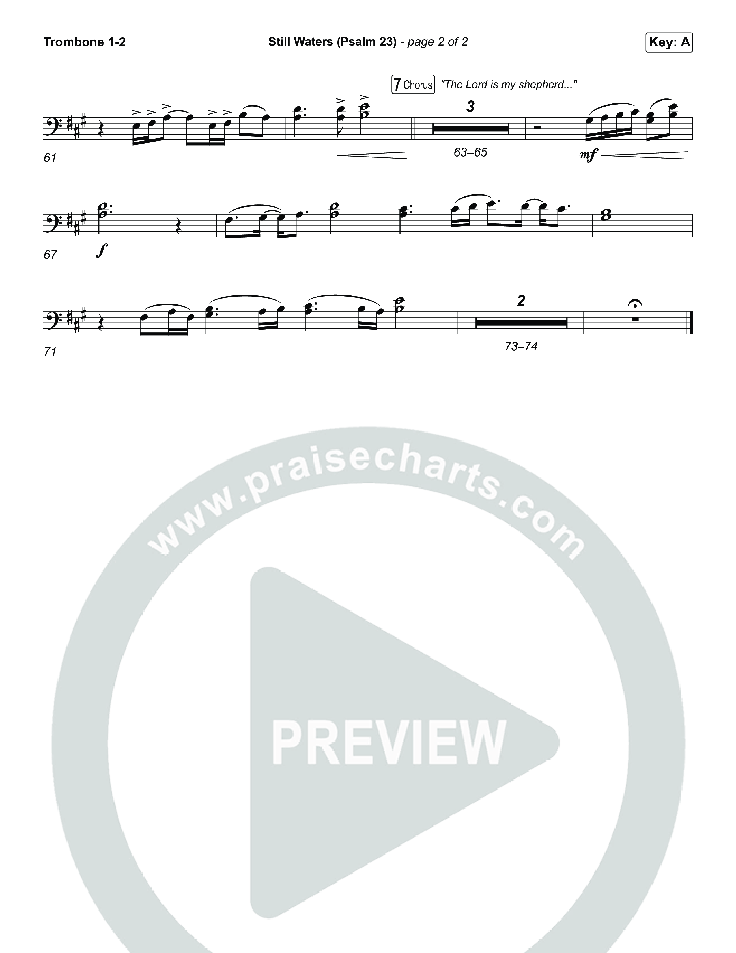 Still Waters (Psalm 23) Trombone 1/2 (Leanna Crawford)