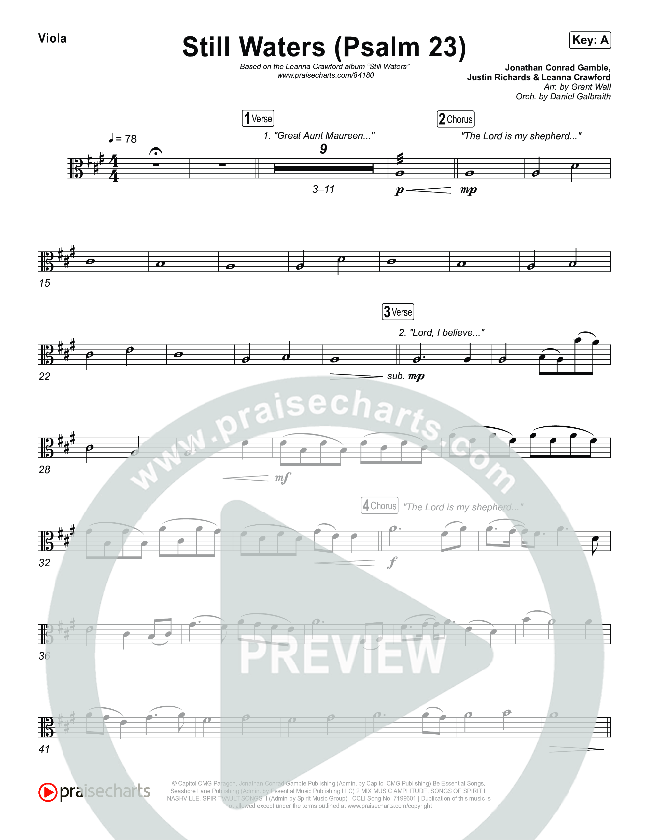 Still Waters (Psalm 23) Viola (Leanna Crawford)