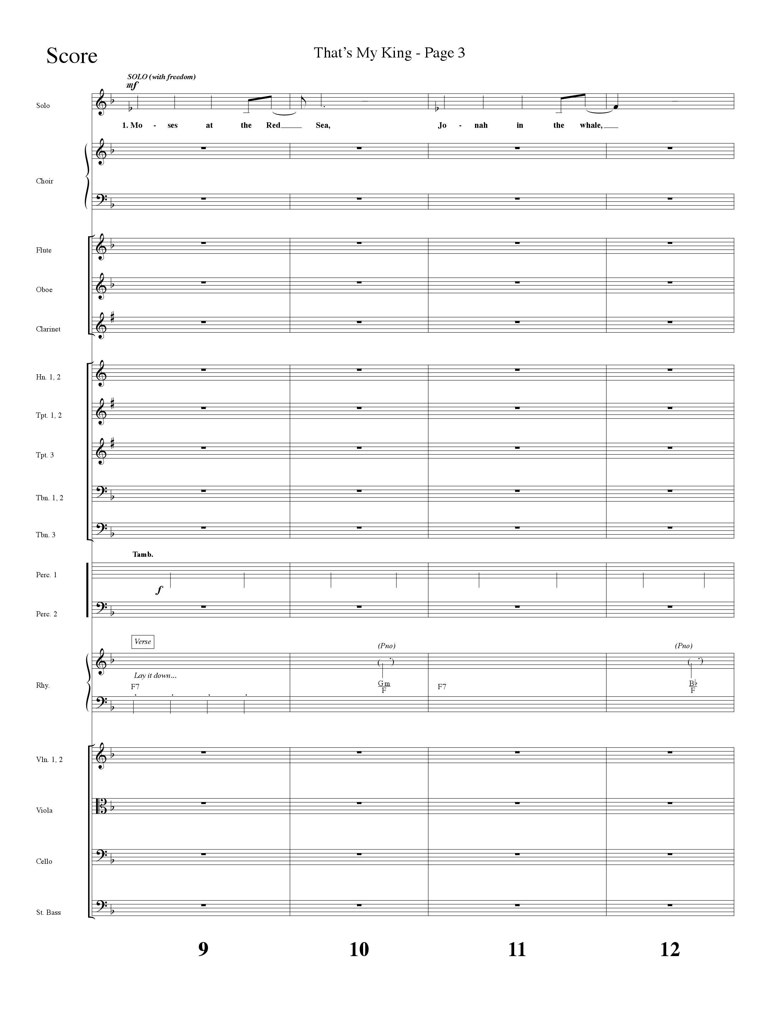 Thats My King (Choral Anthem SATB) Orchestration (Lifeway Choral / Arr. Dave Williamson)