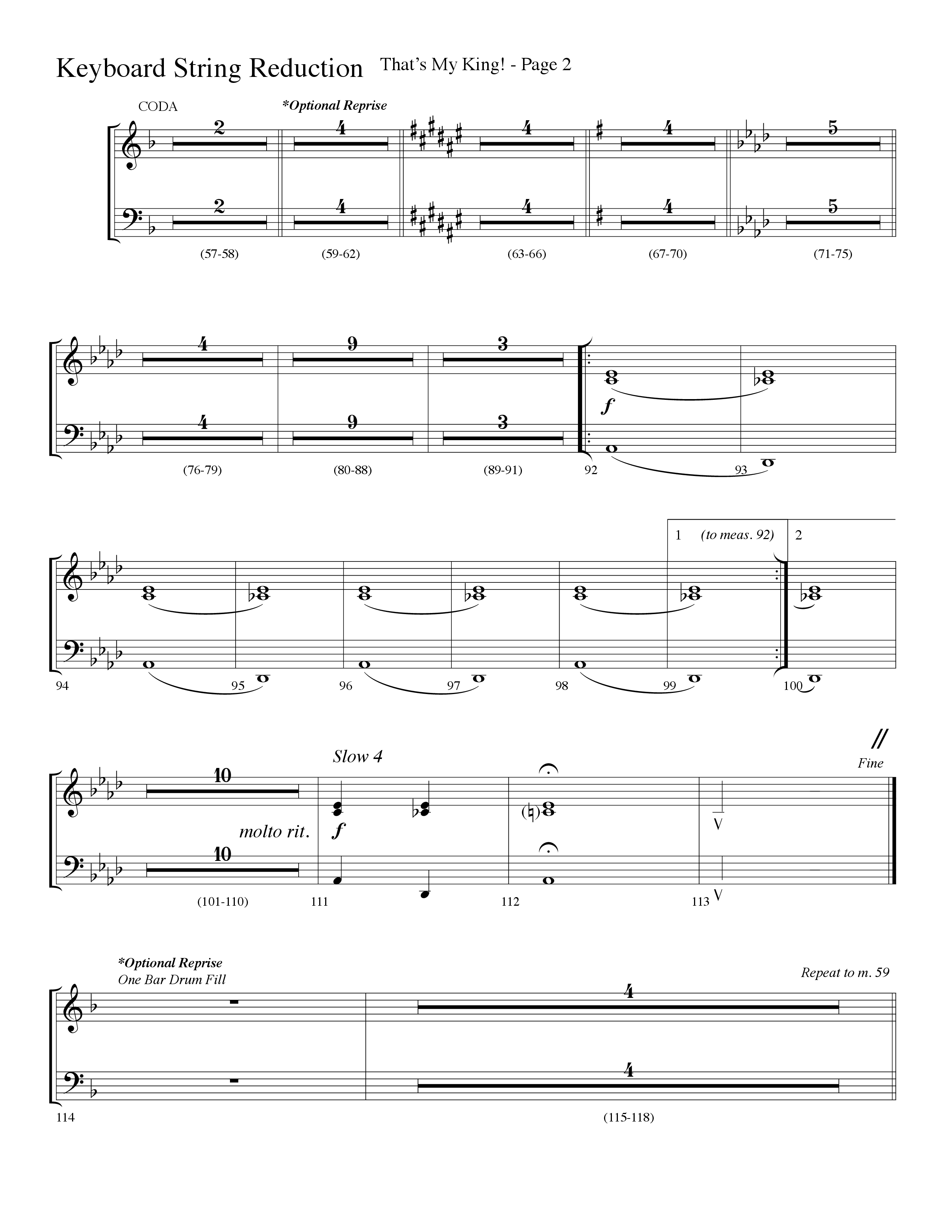 Thats My King (Choral Anthem SATB) String Reduction (Lifeway Choral / Arr. Dave Williamson)
