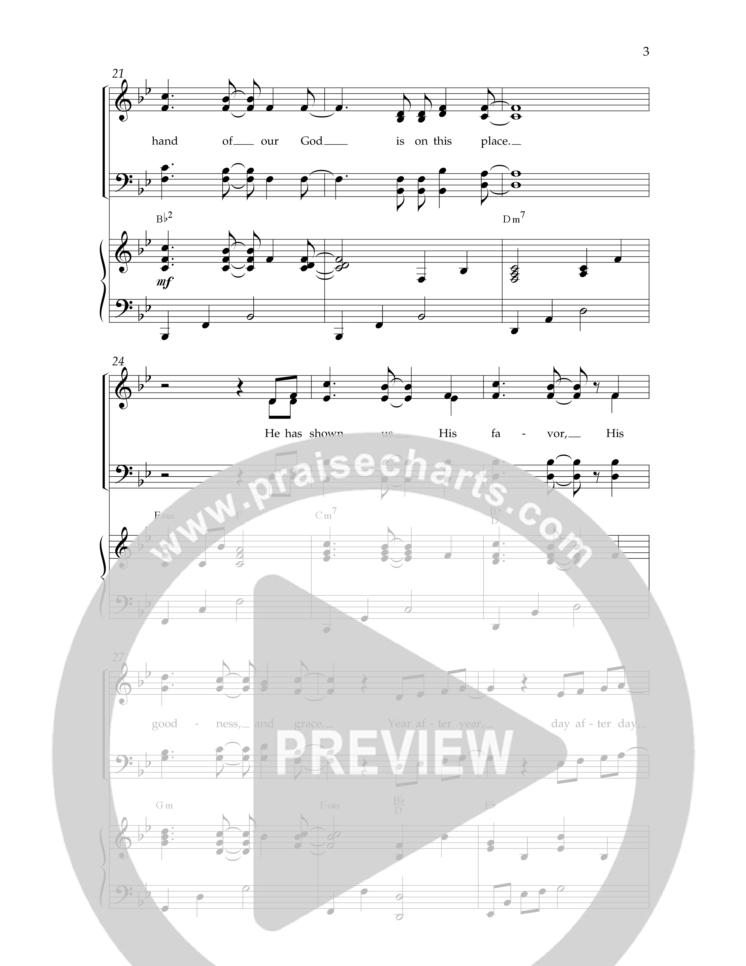 The Hand Of Our God (Choral Anthem SATB) Anthem (SATB/Piano) (Lifeway Choral / Arr. Dennis Allen)