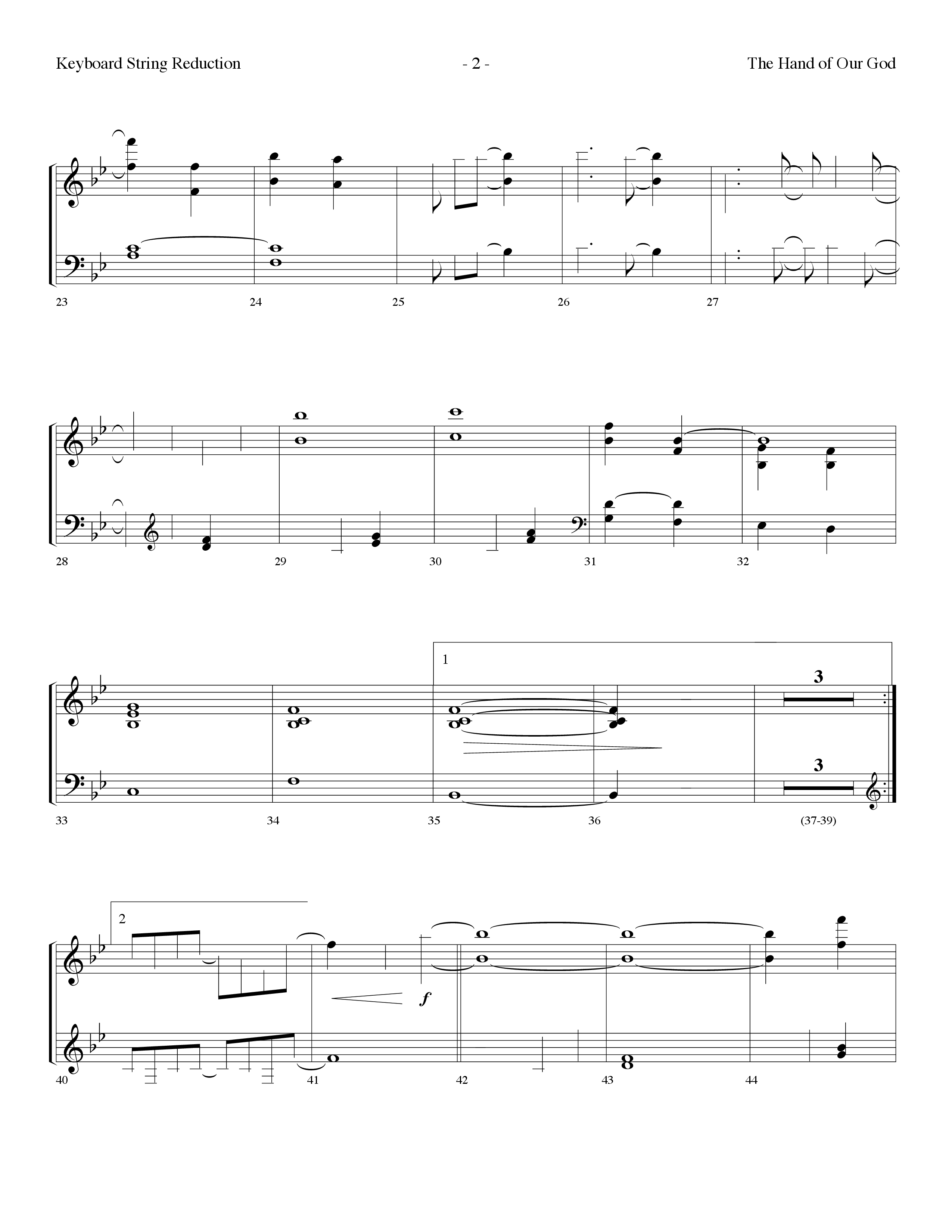 The Hand Of Our God (Choral Anthem SATB) String Reduction (Lifeway Choral / Arr. Dennis Allen)